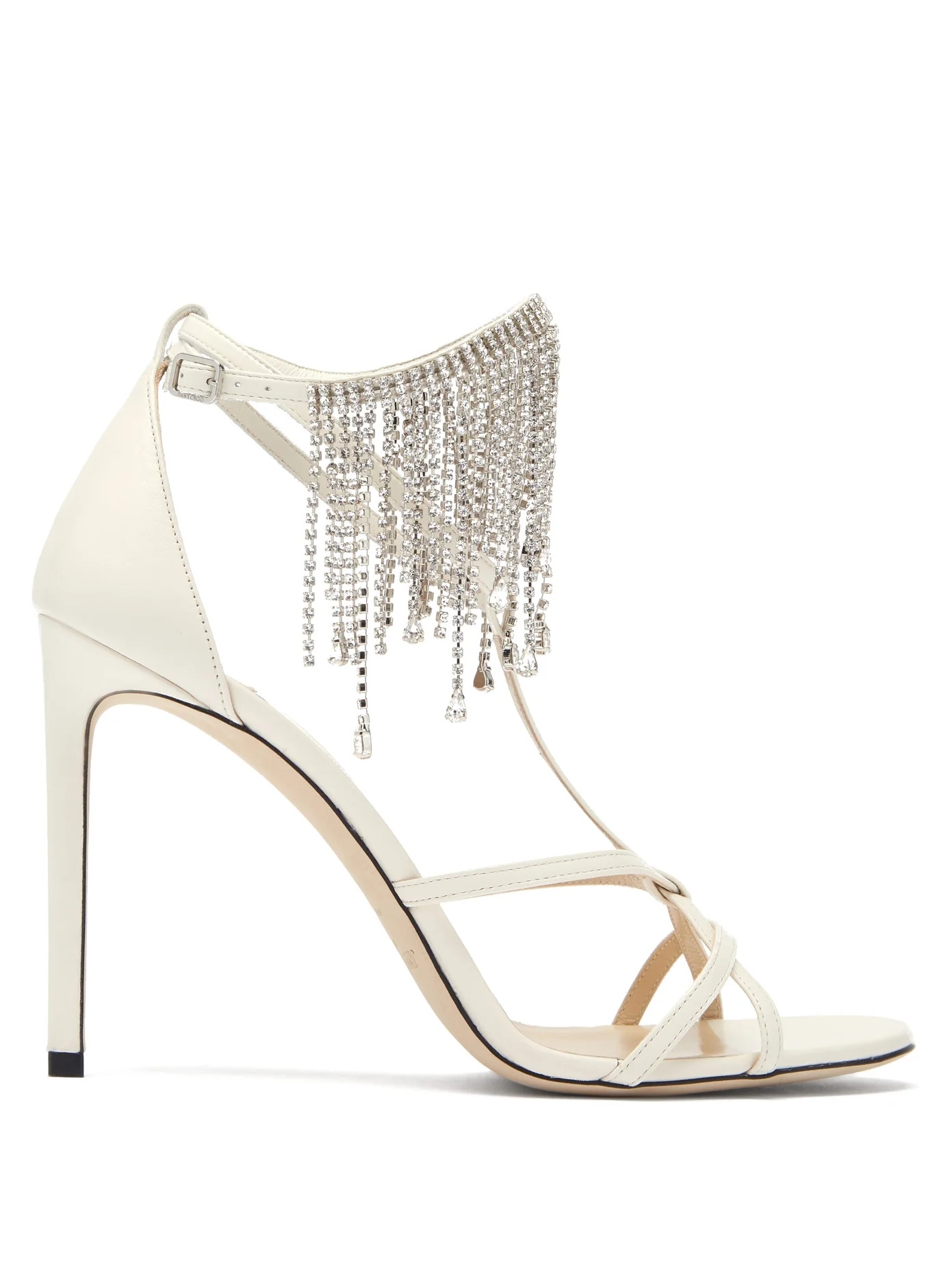 Bijou 100 crystal-embellished leather sandals - 1