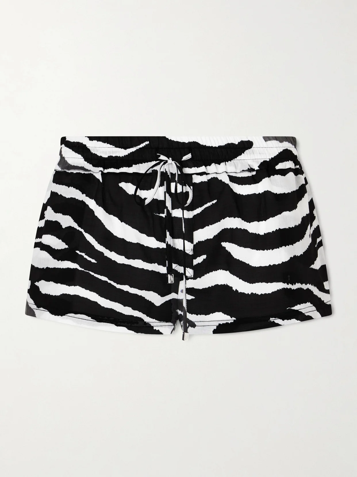 Zebra-print Cotton-voile Shorts - 1