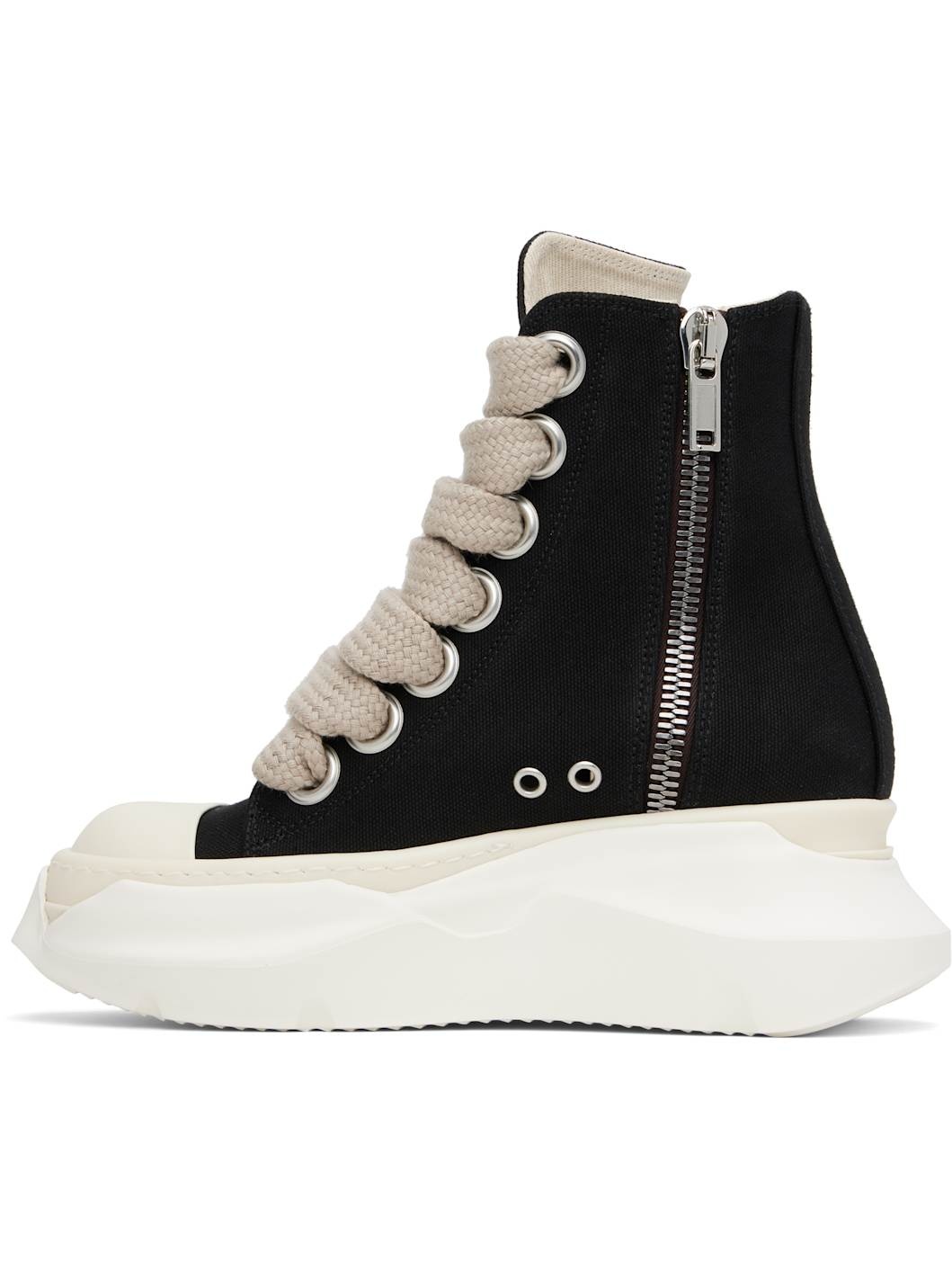 Black Hollywood Jumbo Laces Abstract Sneak Sneakers - 3