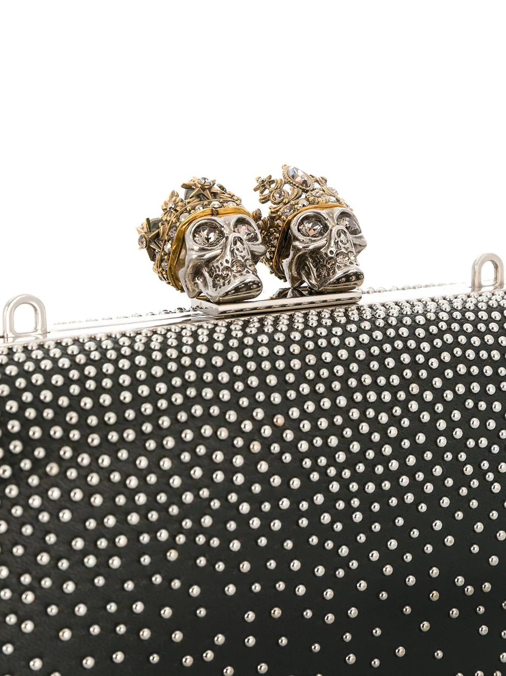 studded skull embellished clutch - 4