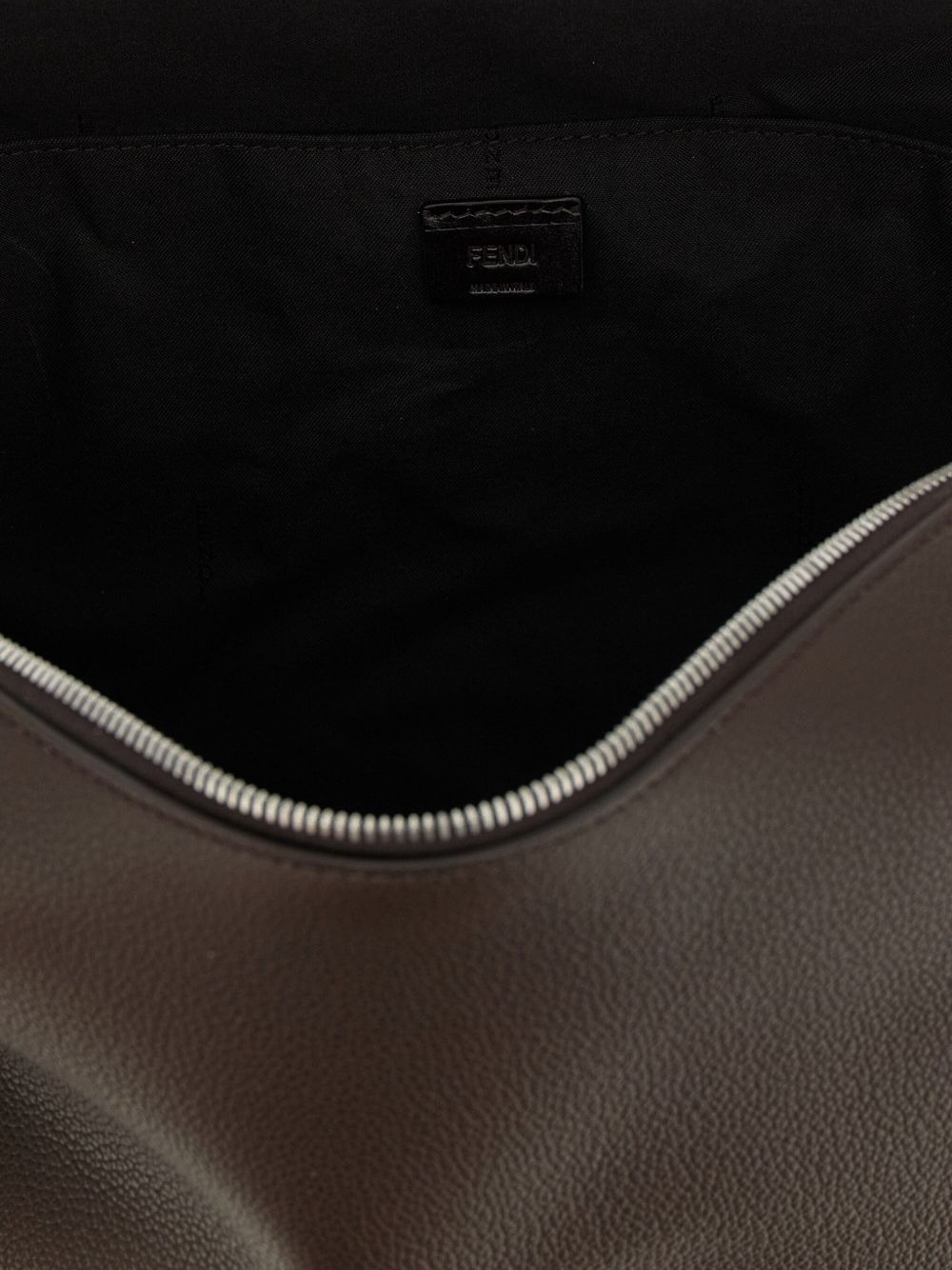 FF logo leather shoulder bag - 4