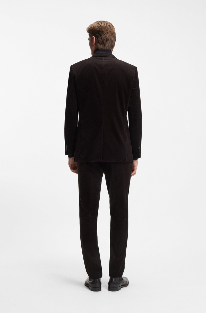 BECKHAM X BOSS PLEAT-FRONT TROUSERS IN STRIPED COTTON 4