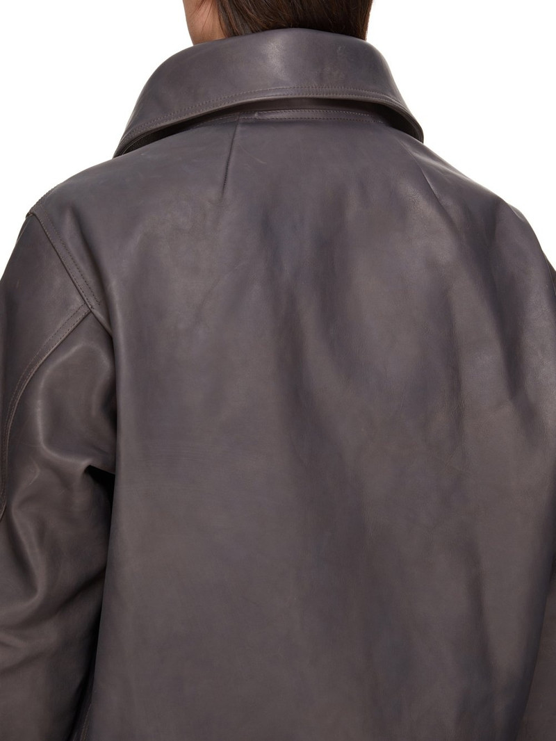 Blixa Dracollar ribbed-cuff leather jacket 5