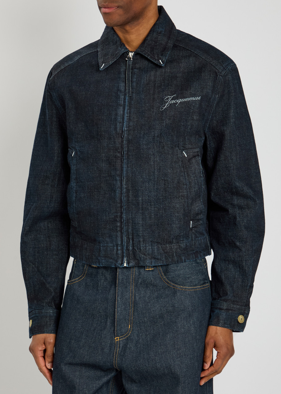 Jacquemus La Veste De-nîmes Crocodile-effect Canvas Jacket - 2
