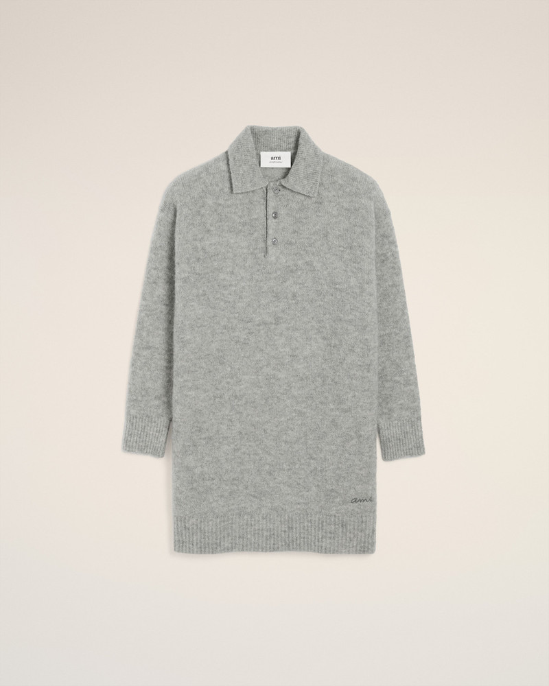 GREY ALPACA AMI POLO DRESS 1