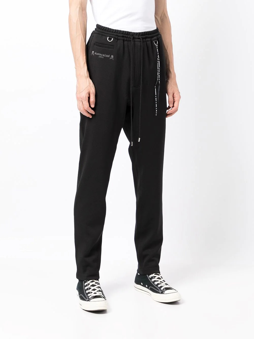 dropped-crotch straight leg trousers - 3