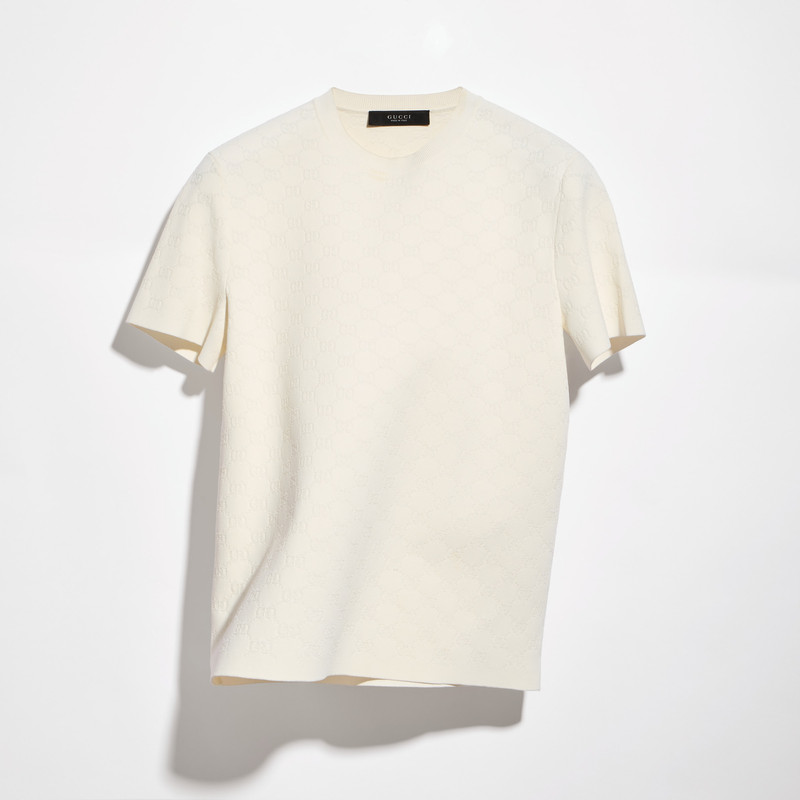 Technical GG jacquard fabric T-shirt - 1