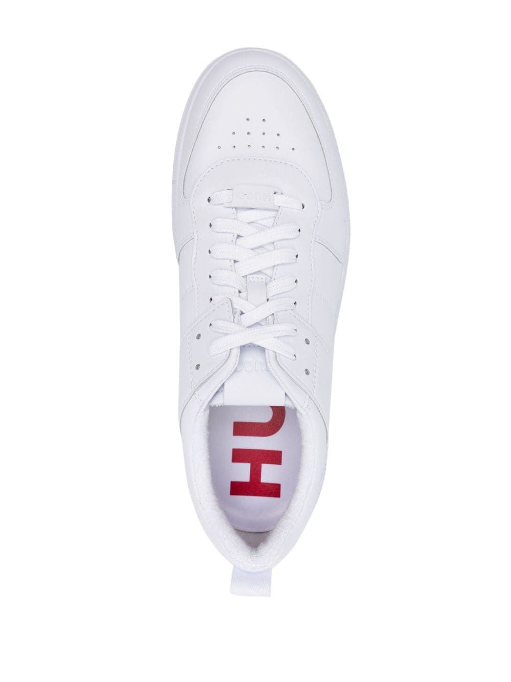 logo-embossed lace-up sneakers - 4