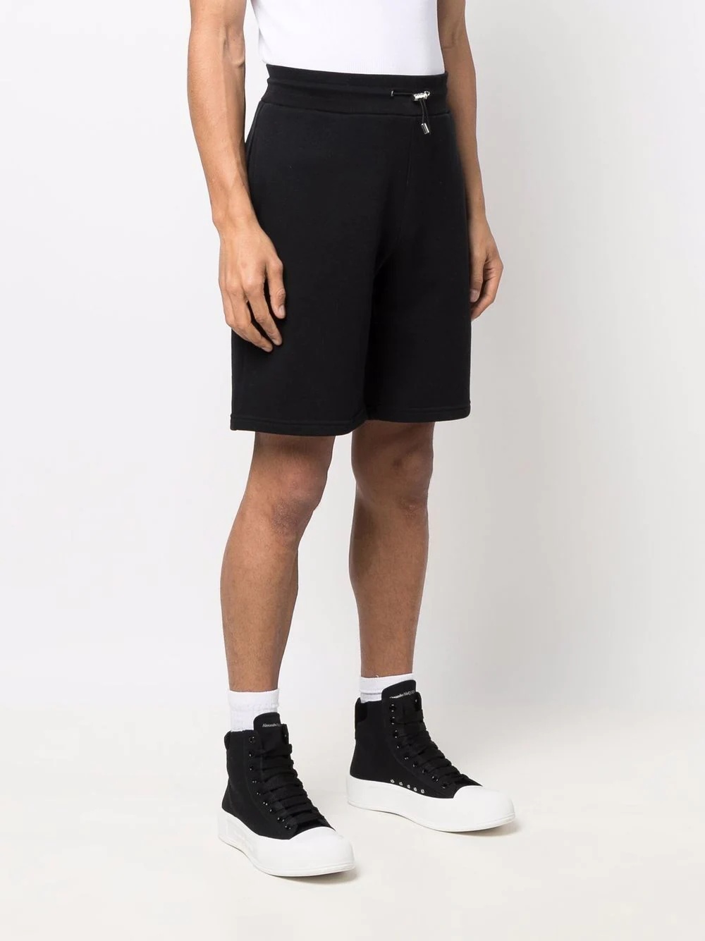 Iconic Plein cotton track shorts - 3