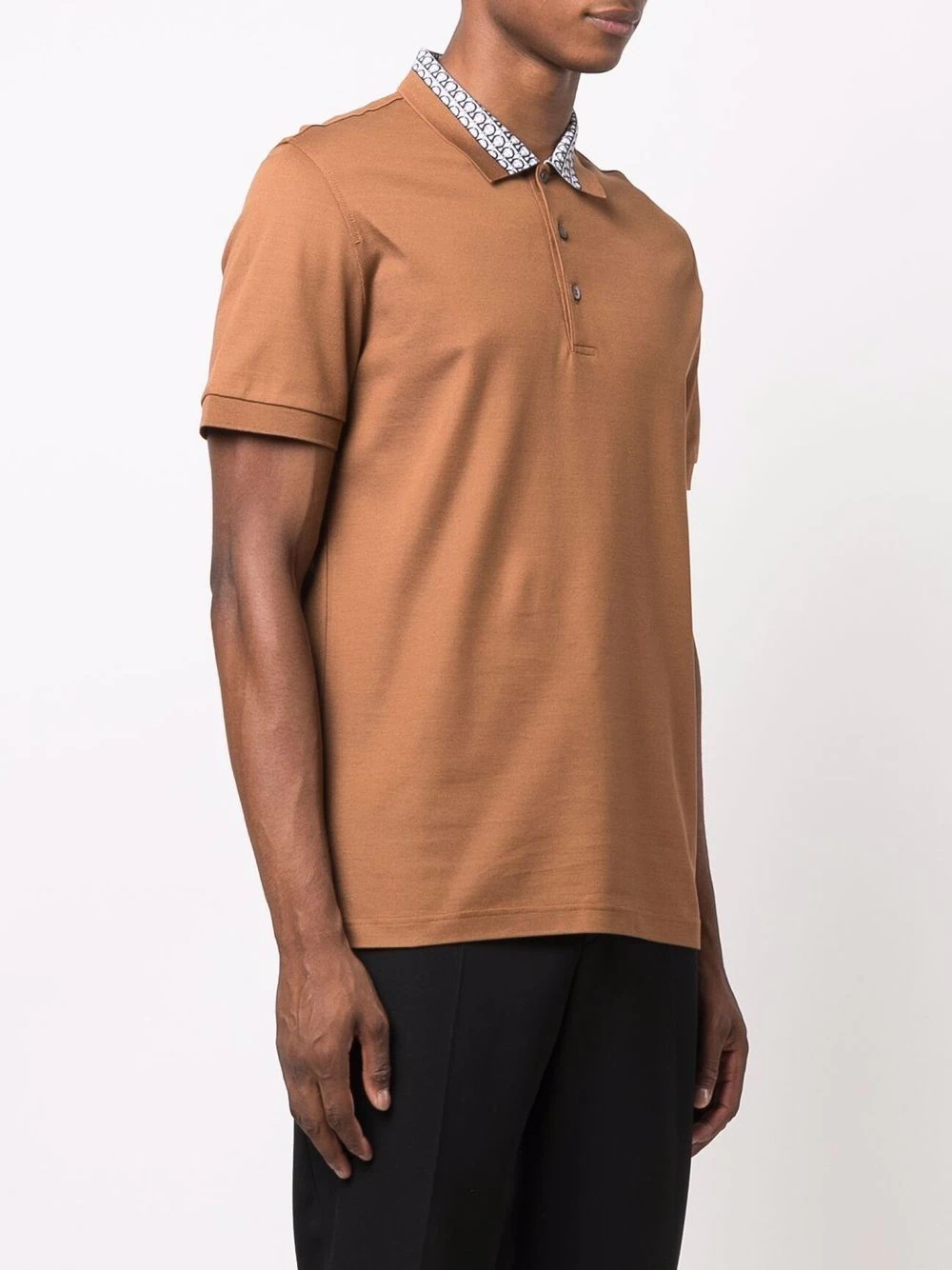 monogram-collar polo shirt - 3