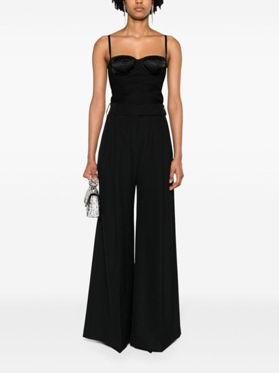 ALEXANDRE VAUTHIER mid-rise palazzo crepe trousers outlook