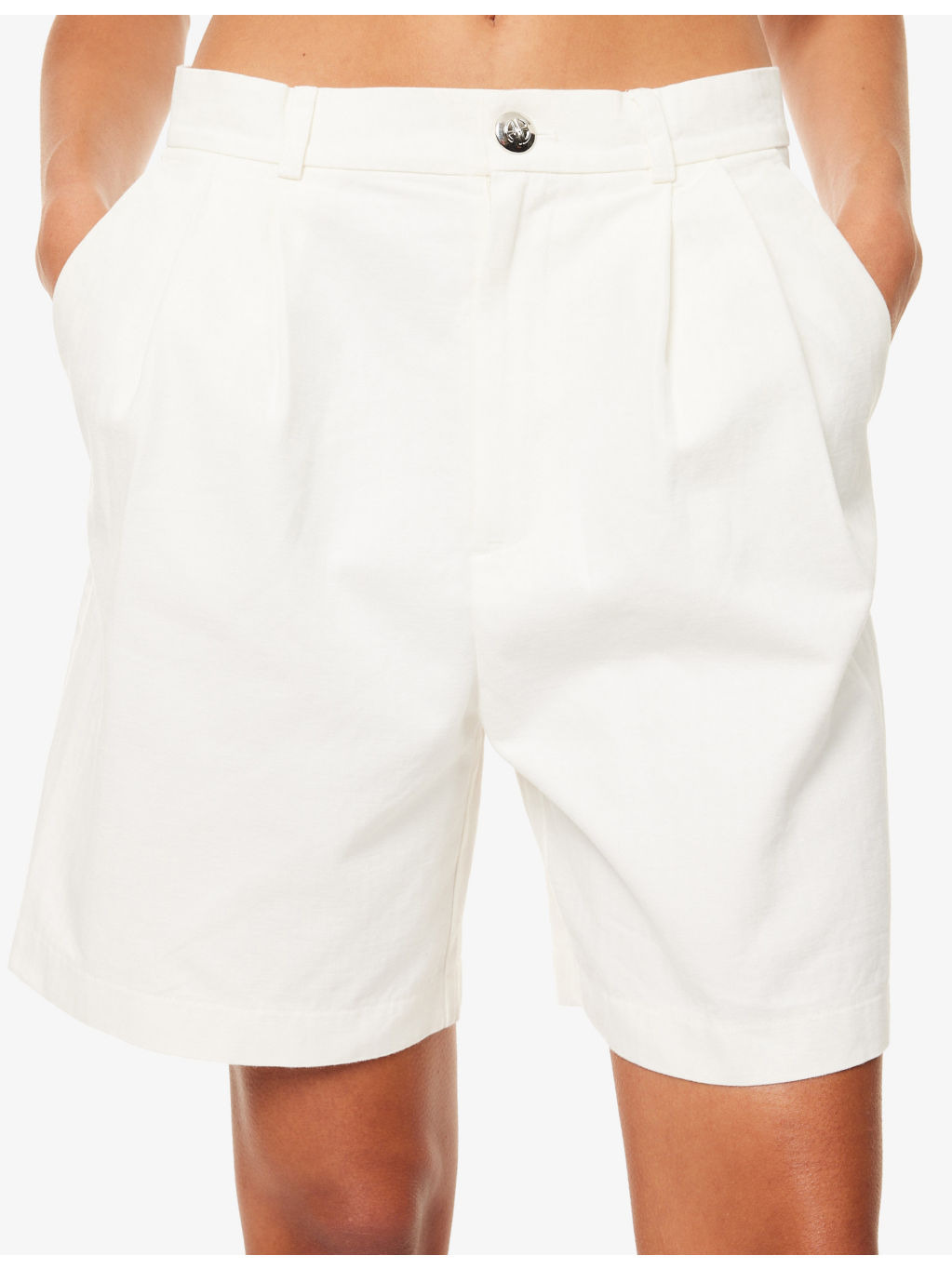 Carrie Pleated Cotton Shorts - 5