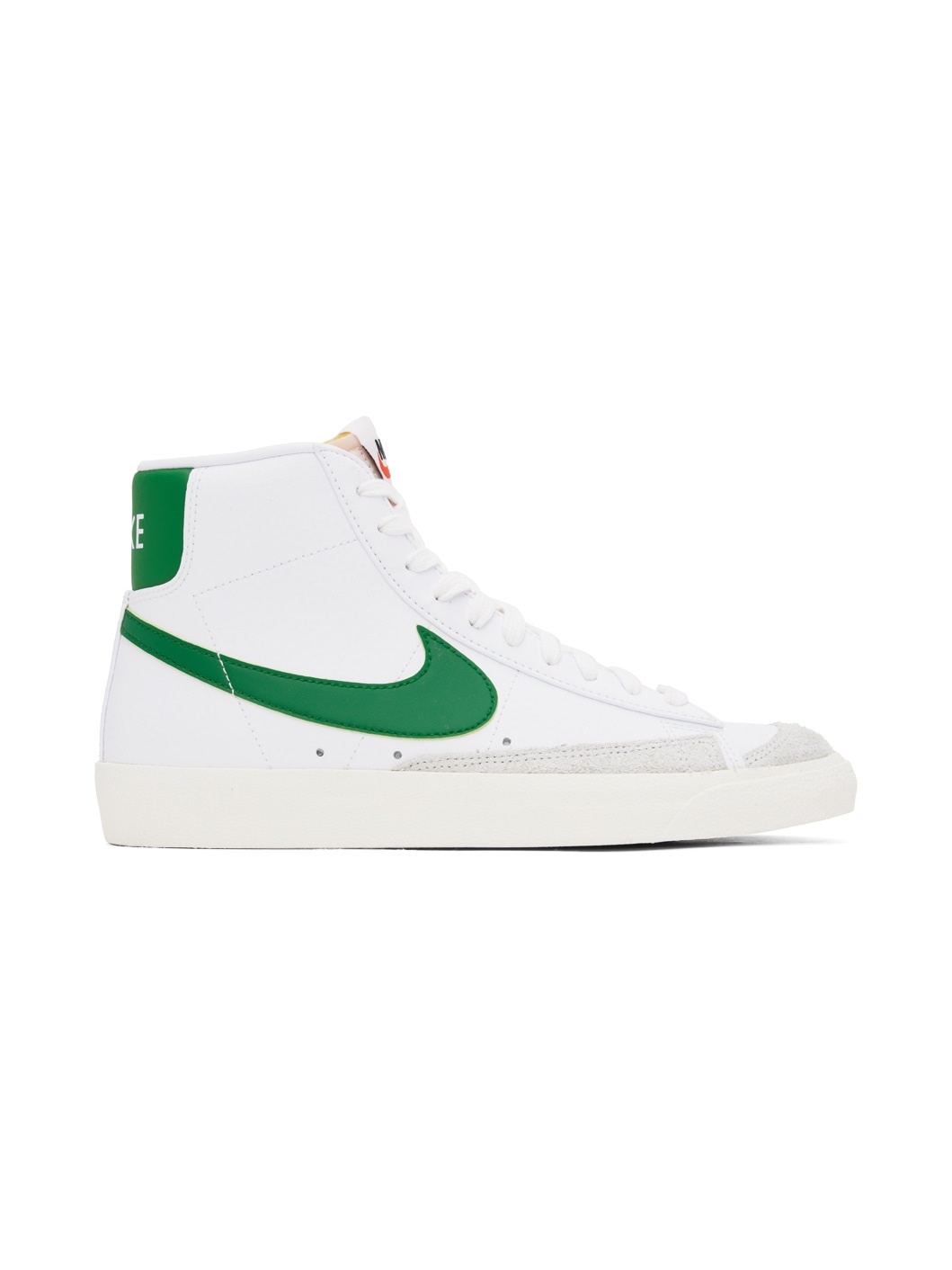 White & Green Blazer Mid '77 Vintage Sneakers - 1