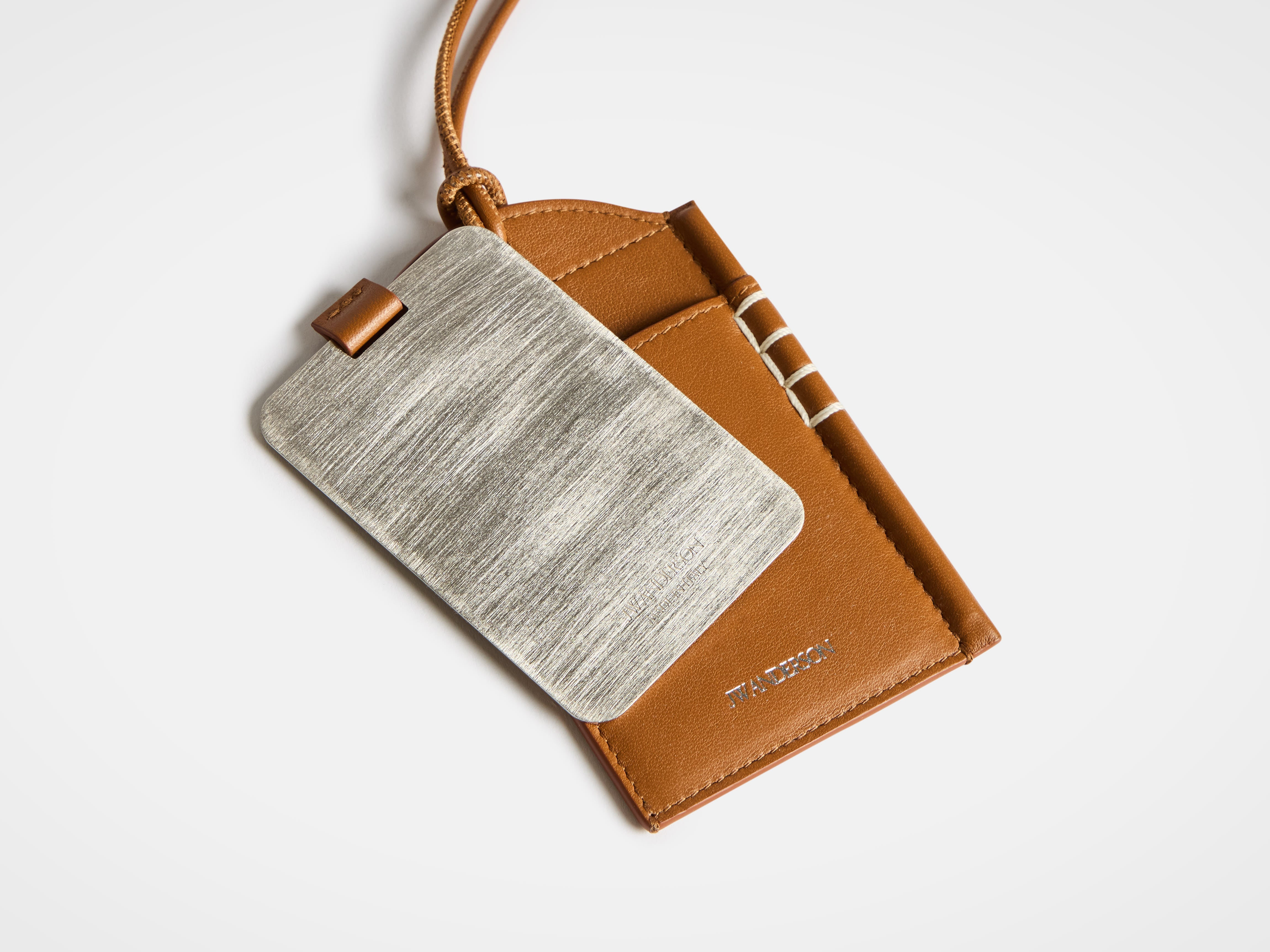 LEATHER LOAFER MIRROR CASE IN TAN - 4