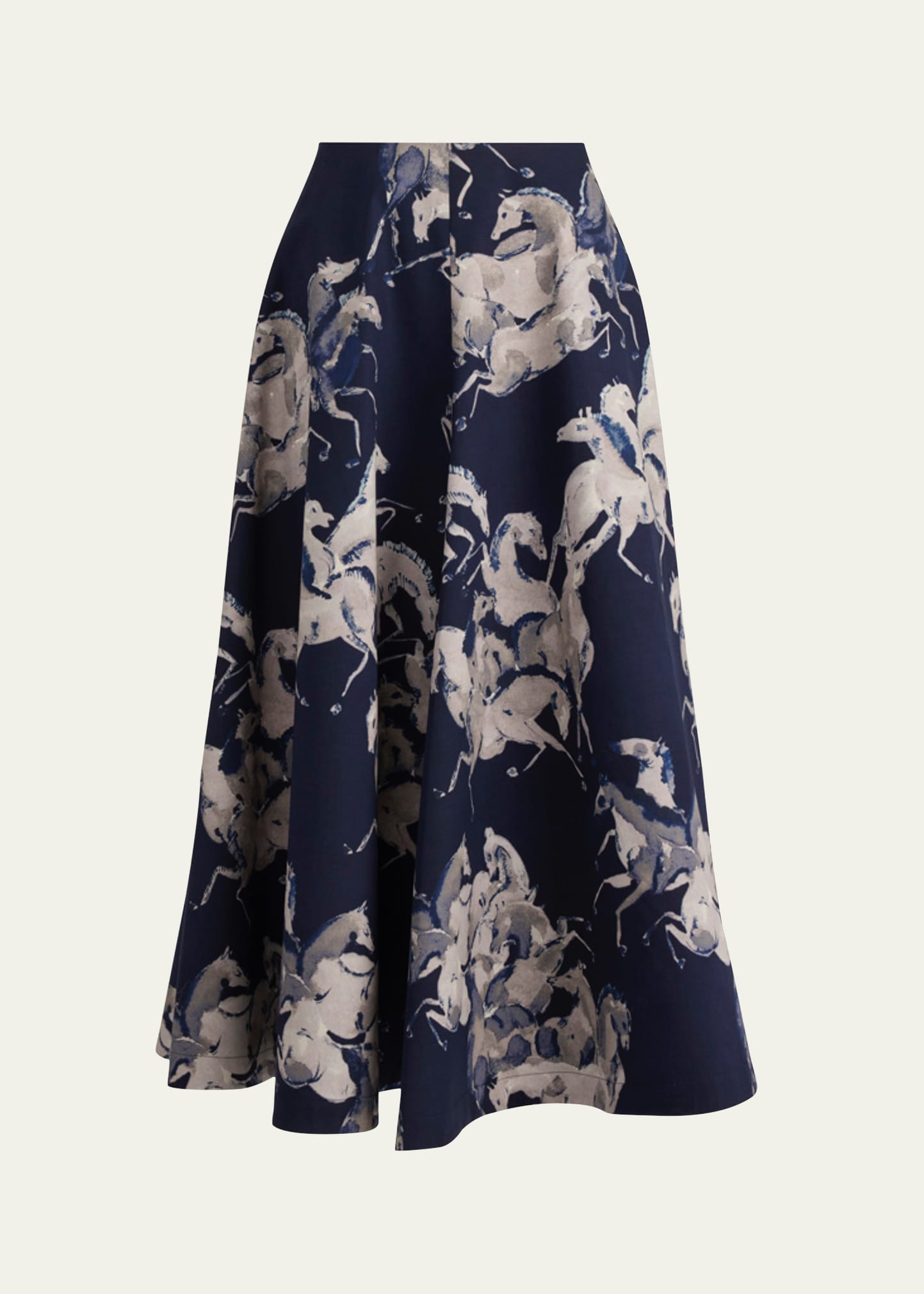 Varda Horse-Print Midi Skirt - 1