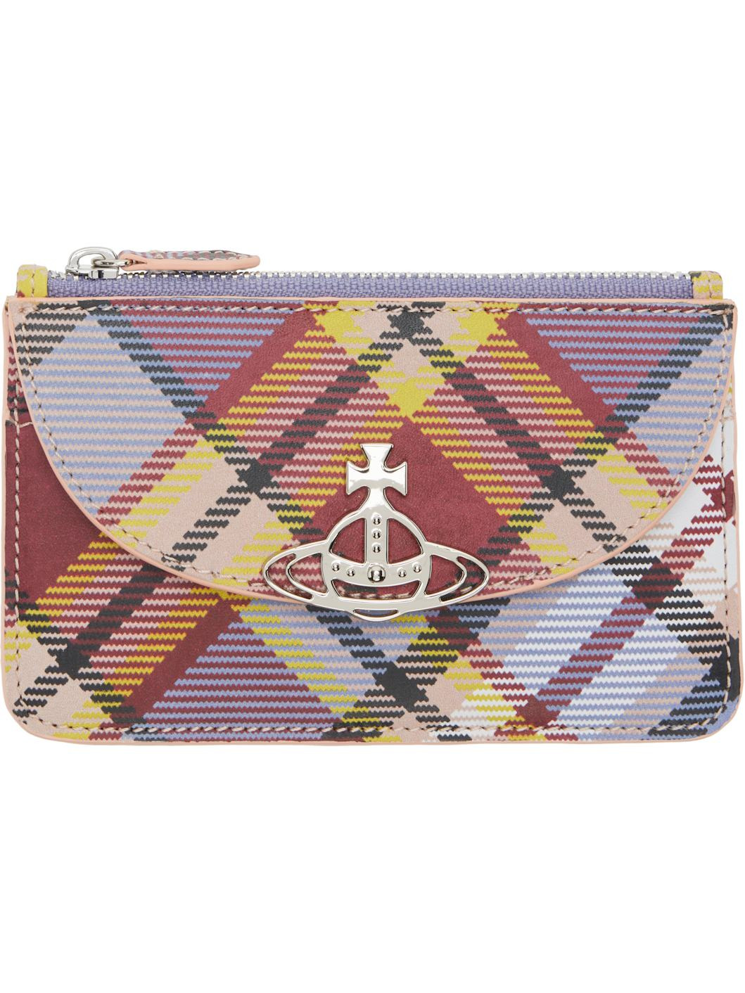 Multicolor Nubuck Half Moon Card Holder - 1