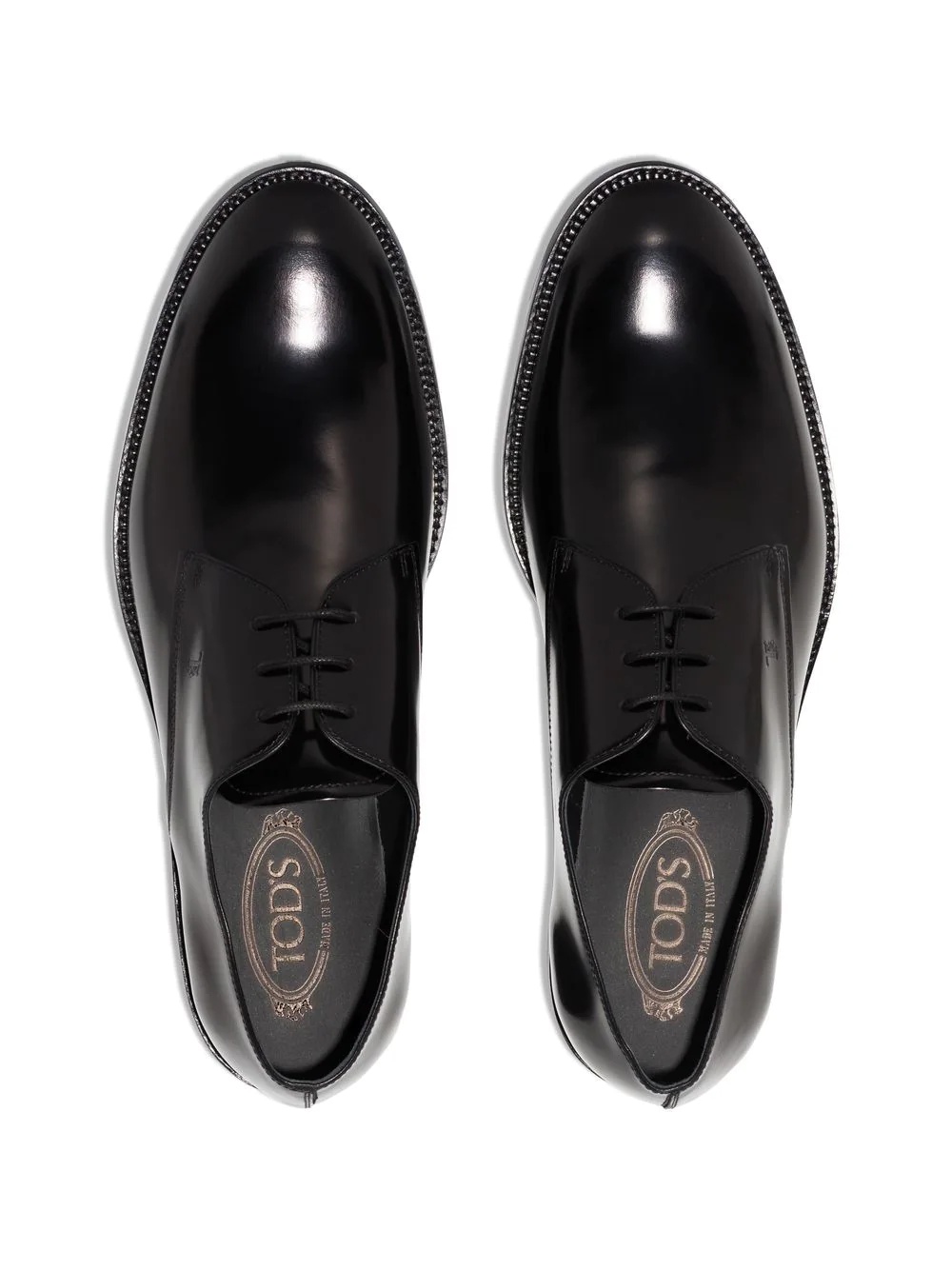 polished leather derby shoes - 4
