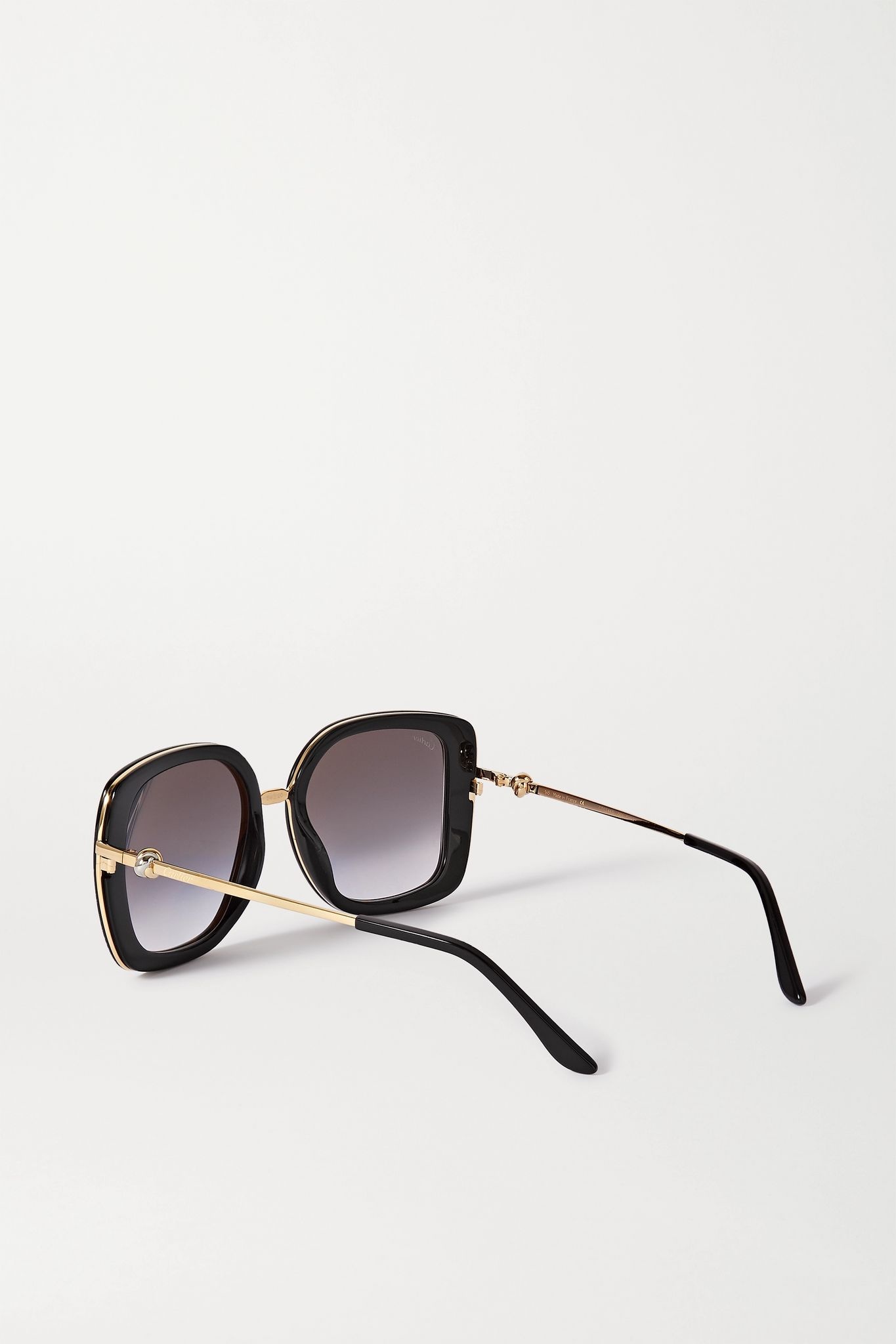 Square-frame acetate and gold-tone sunglasses - 3