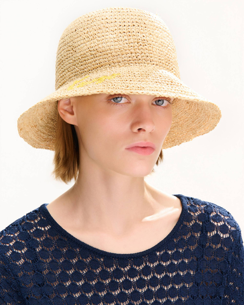 KENZO Bucket hat in raffia outlook