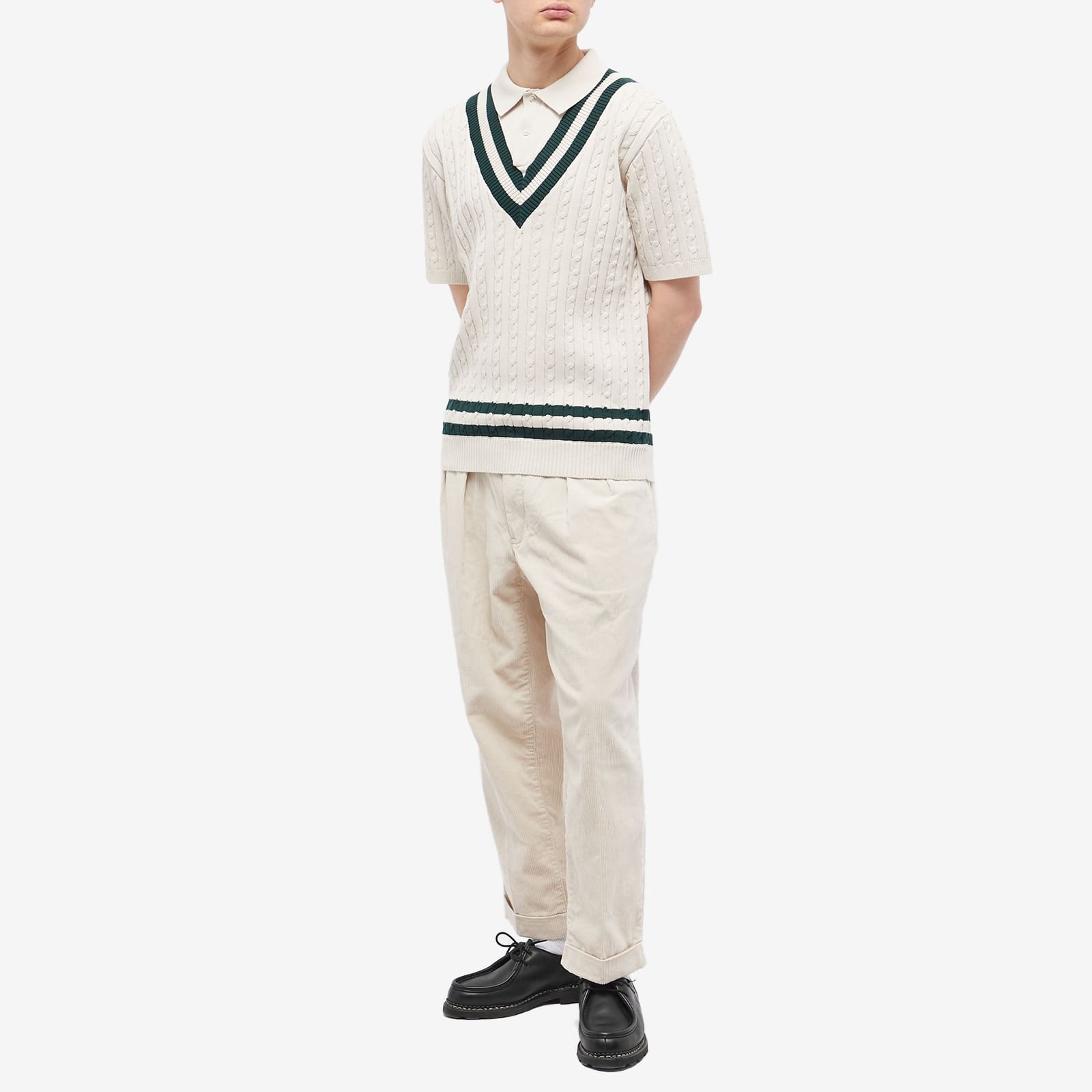 END. x Beams Plus 'Ivy League' Cricket Knit Polo - 4