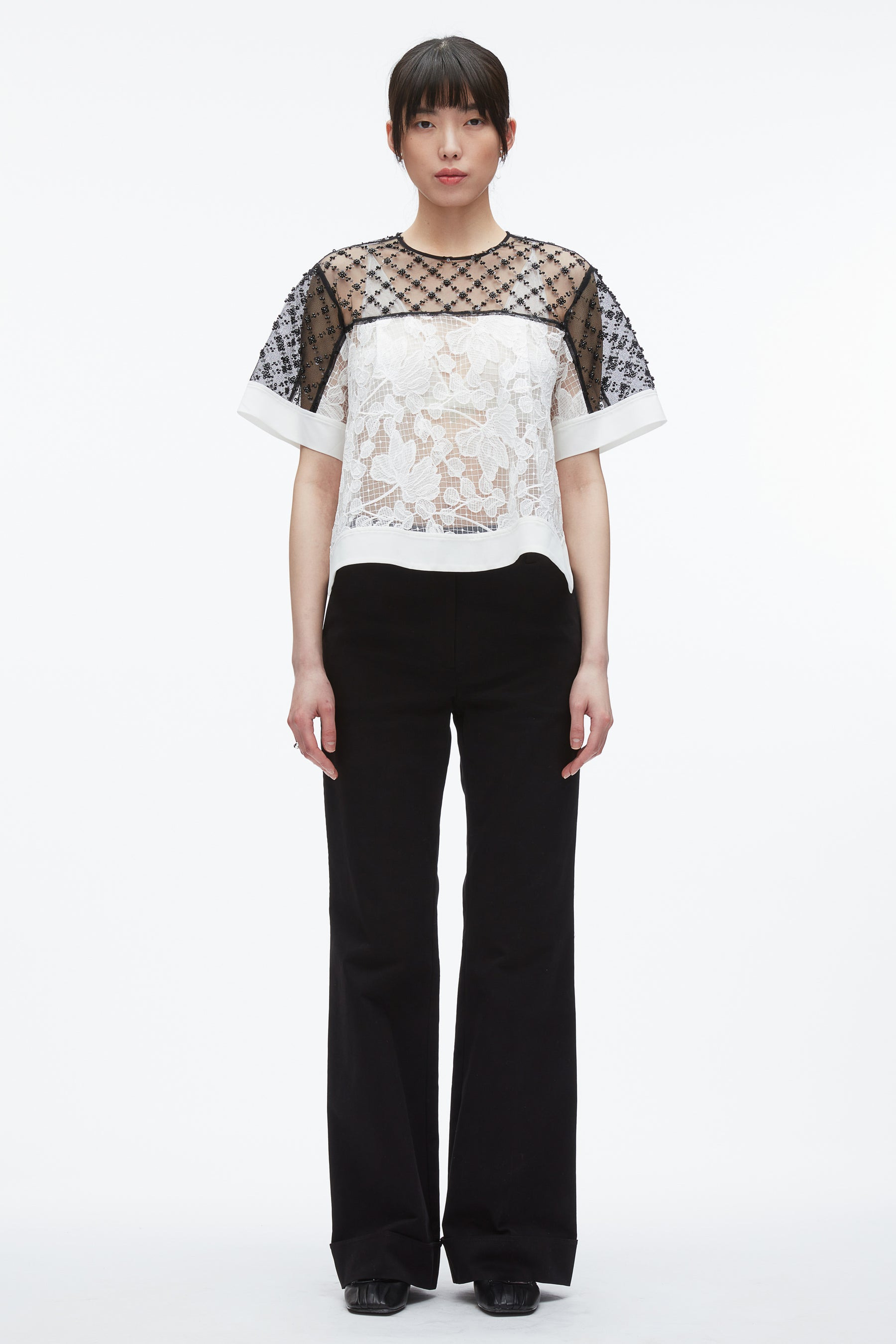 Corded Lace Organza Top - 2