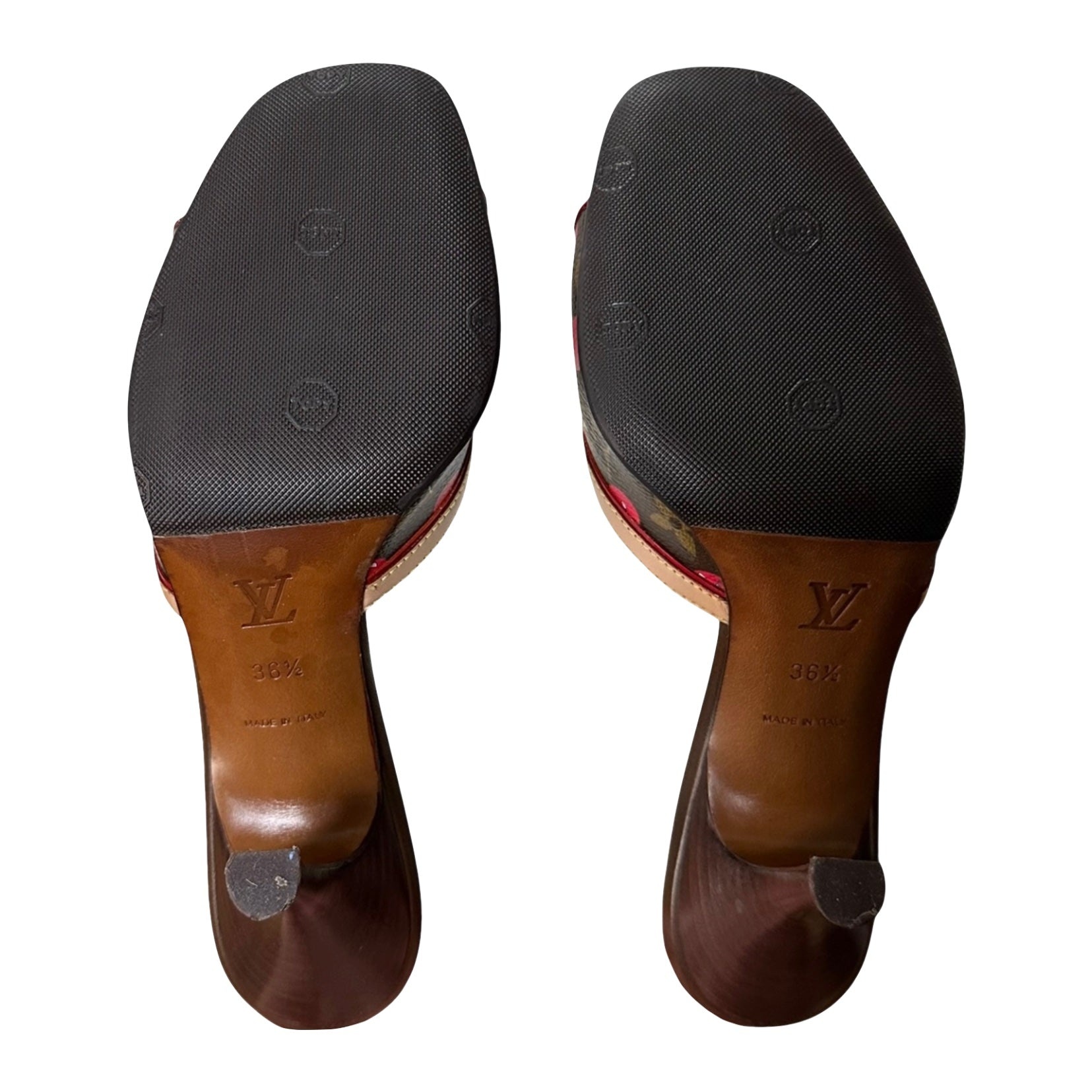 LOUIS VUITTON × TAKASHI MURAKAMI Spring Summer 2005 Cherry Monogram Sandals - 3