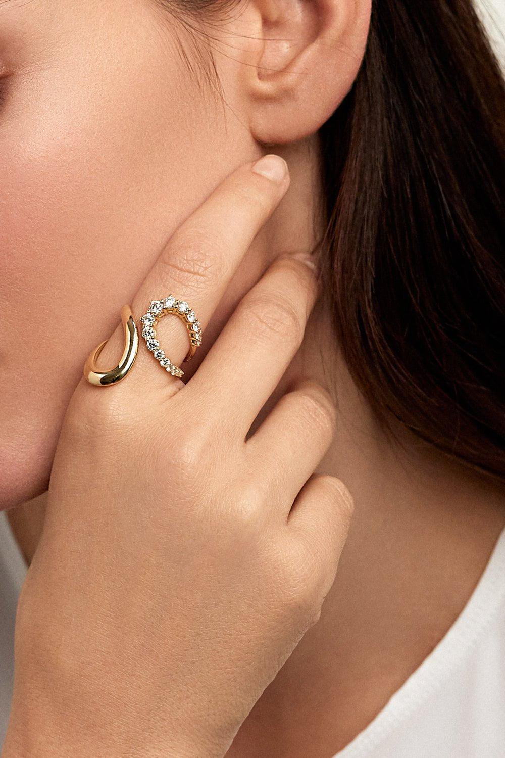 Aria Diamond Jane Ring - White Gold - 2
