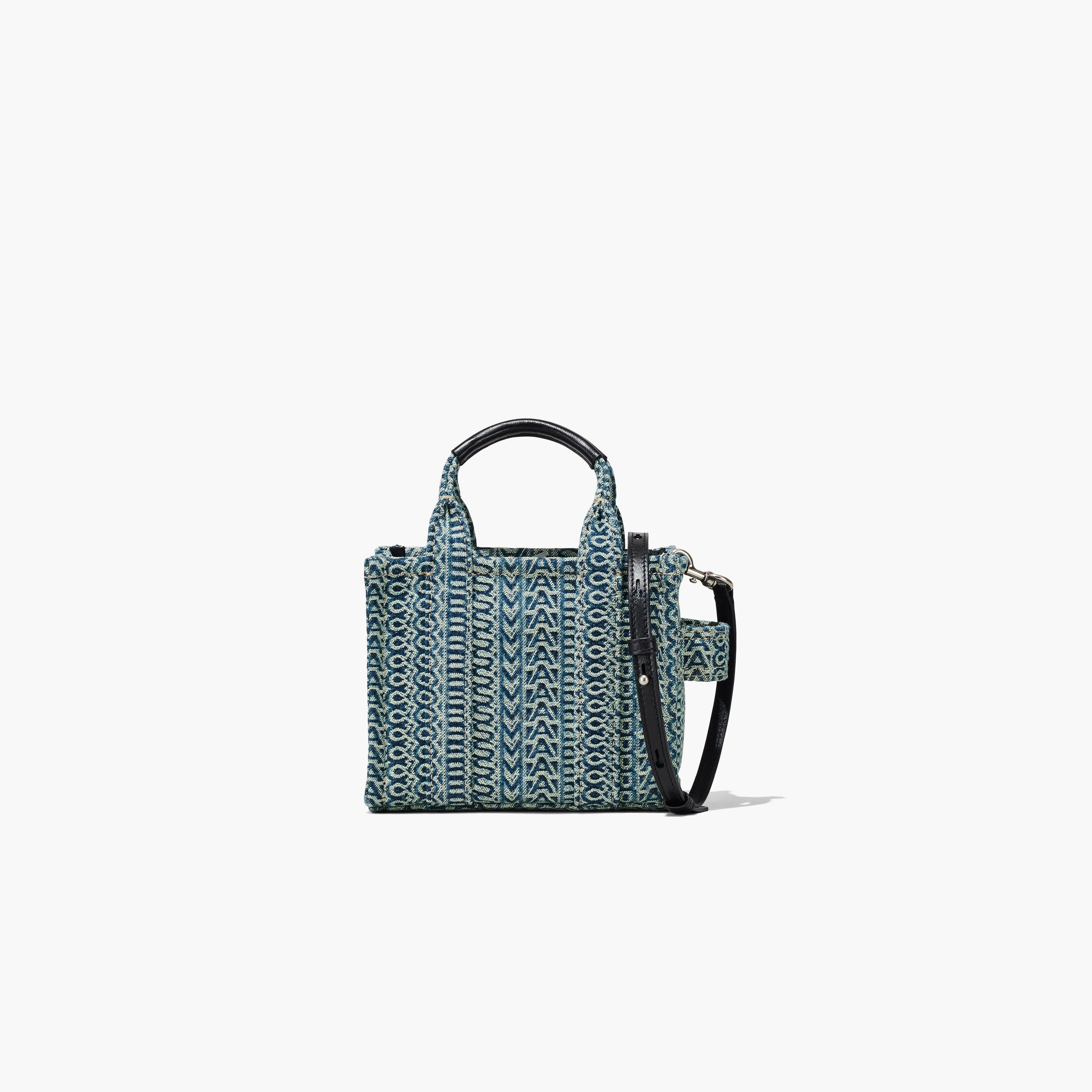 Marc Jacobs THE WASHED MONOGRAM DENIM MICRO TOTE BAG