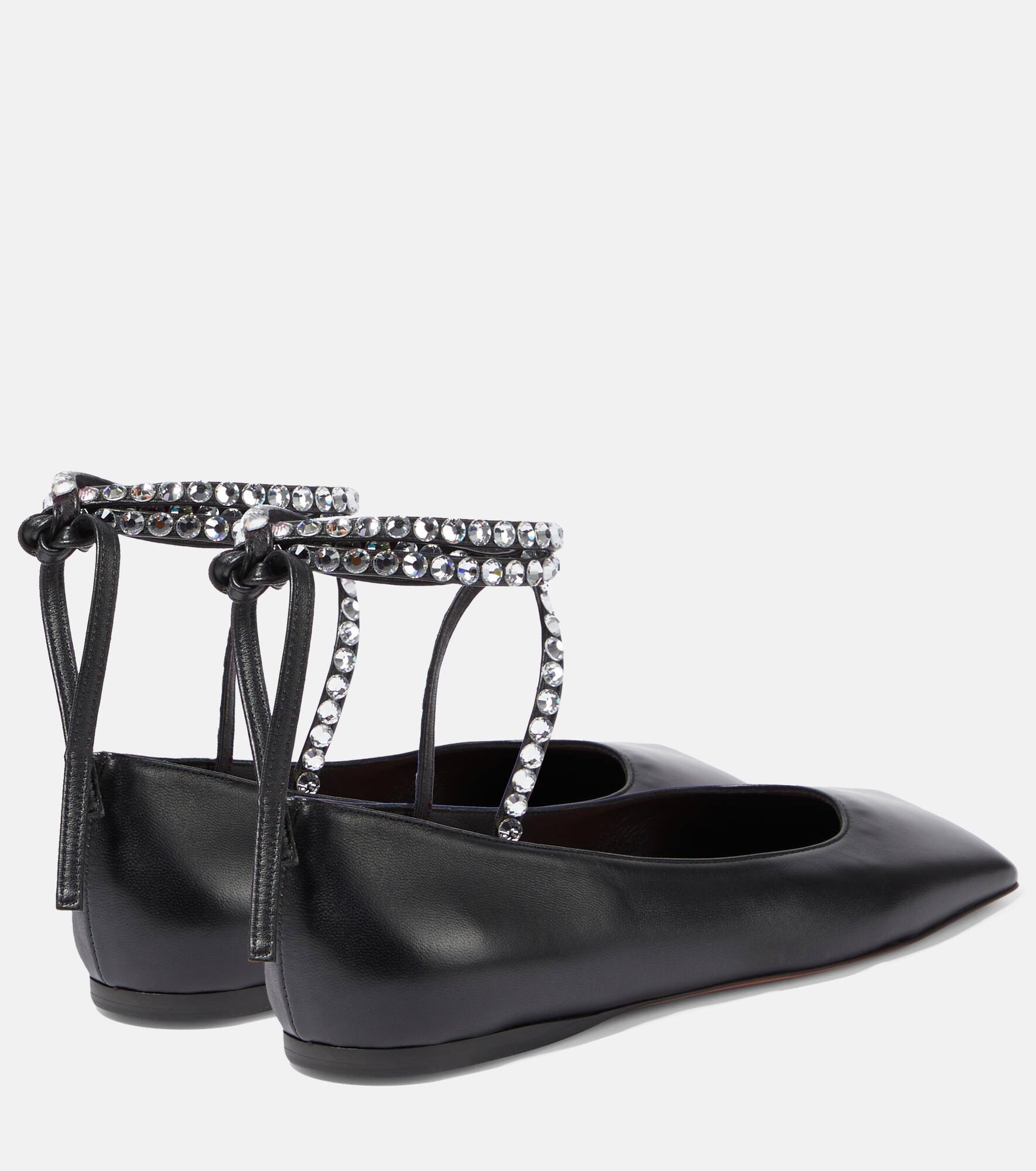 Ane embellished leather ballet flats - 3