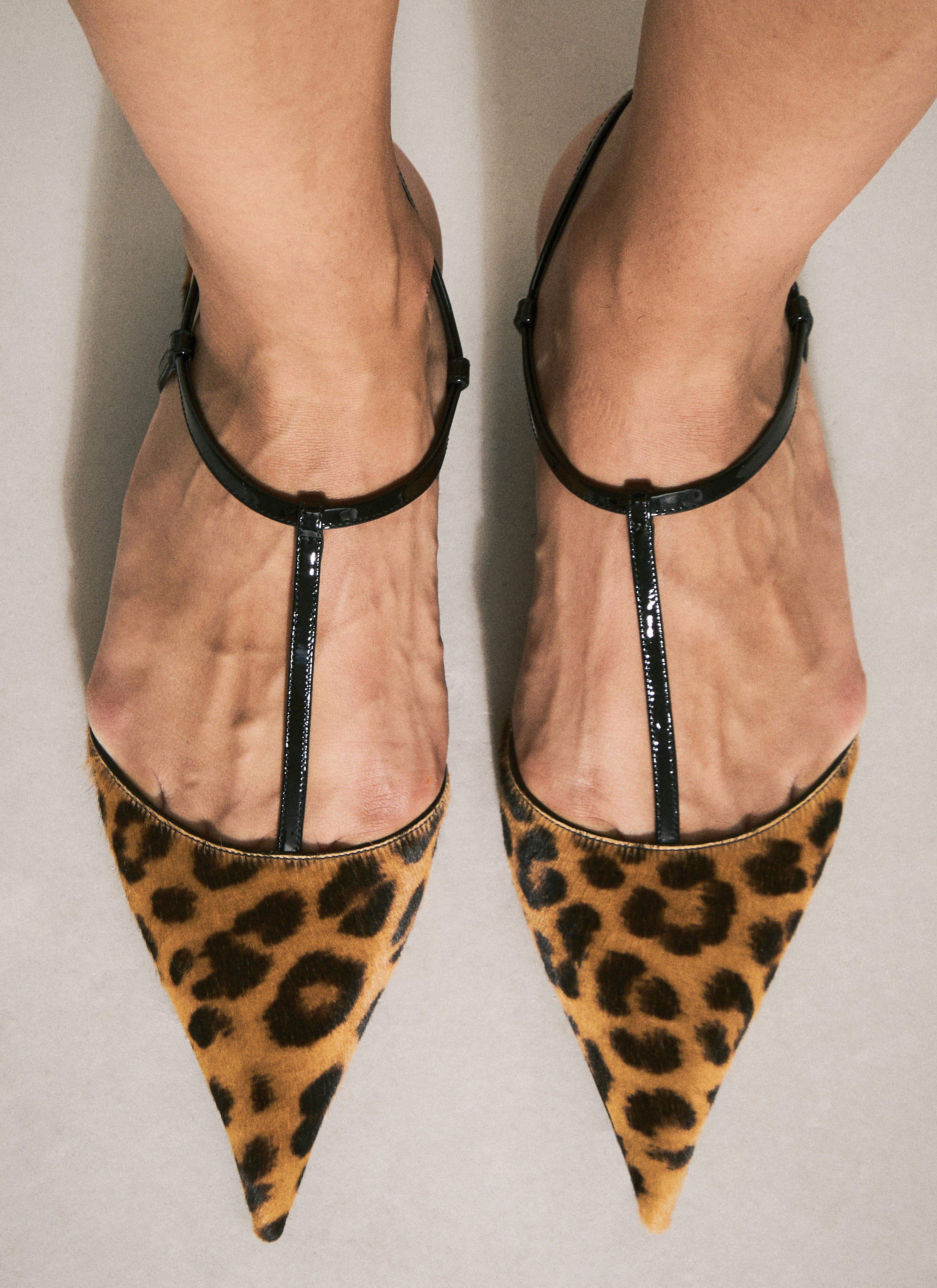 Prada Women Leopard Print Slingback Kitten Heels - 2