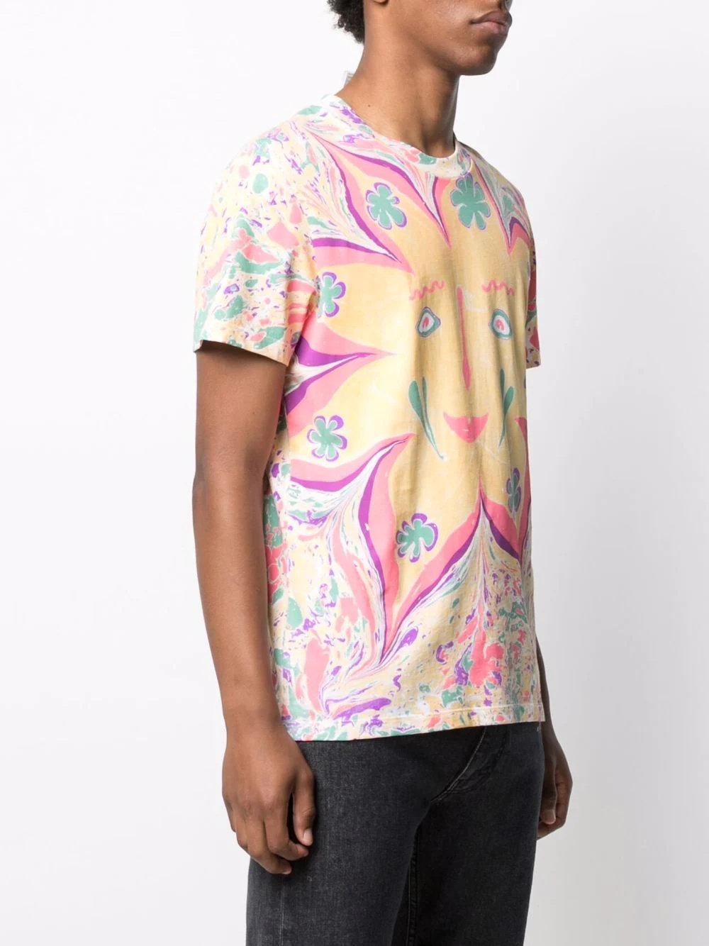 x MYFAWNWY abstract floral-print T-shirt - 4