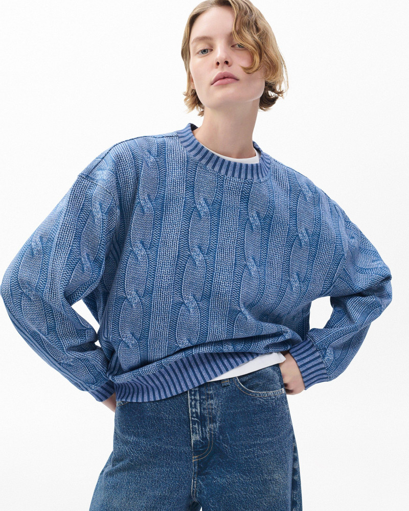 Miramar Cable-Effect Sweatshirt Cotton Fleece 2
