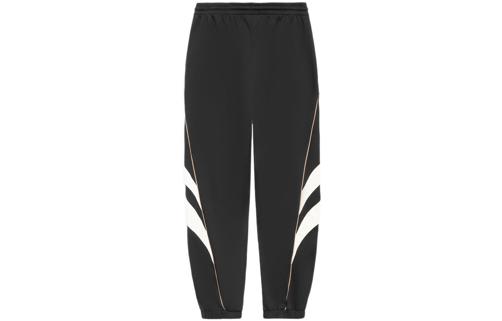 Li-Ning Color Block Graphic Sweatpants 'Black White' AKLS975-3 - 2