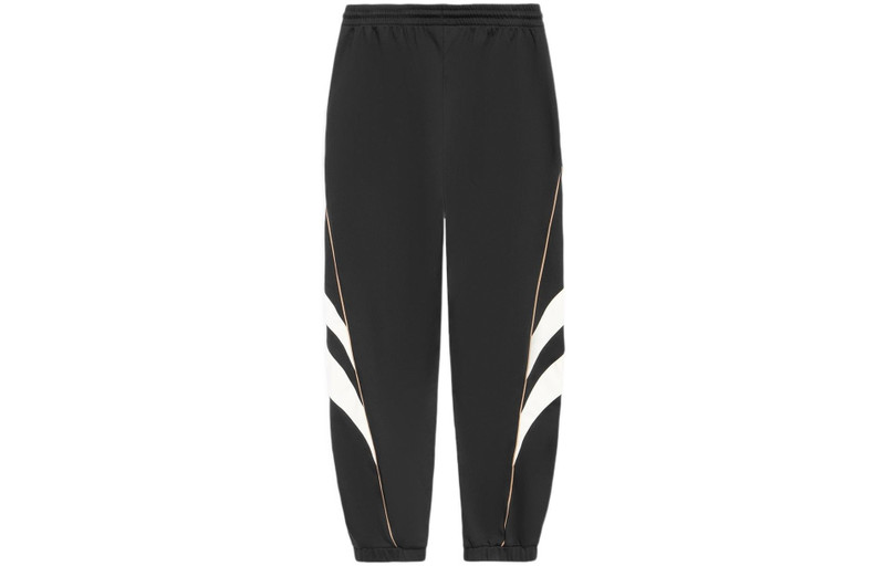 Li-Ning Li-Ning Color Block Graphic Sweatpants 'Black White' AKLS975-3 outlook