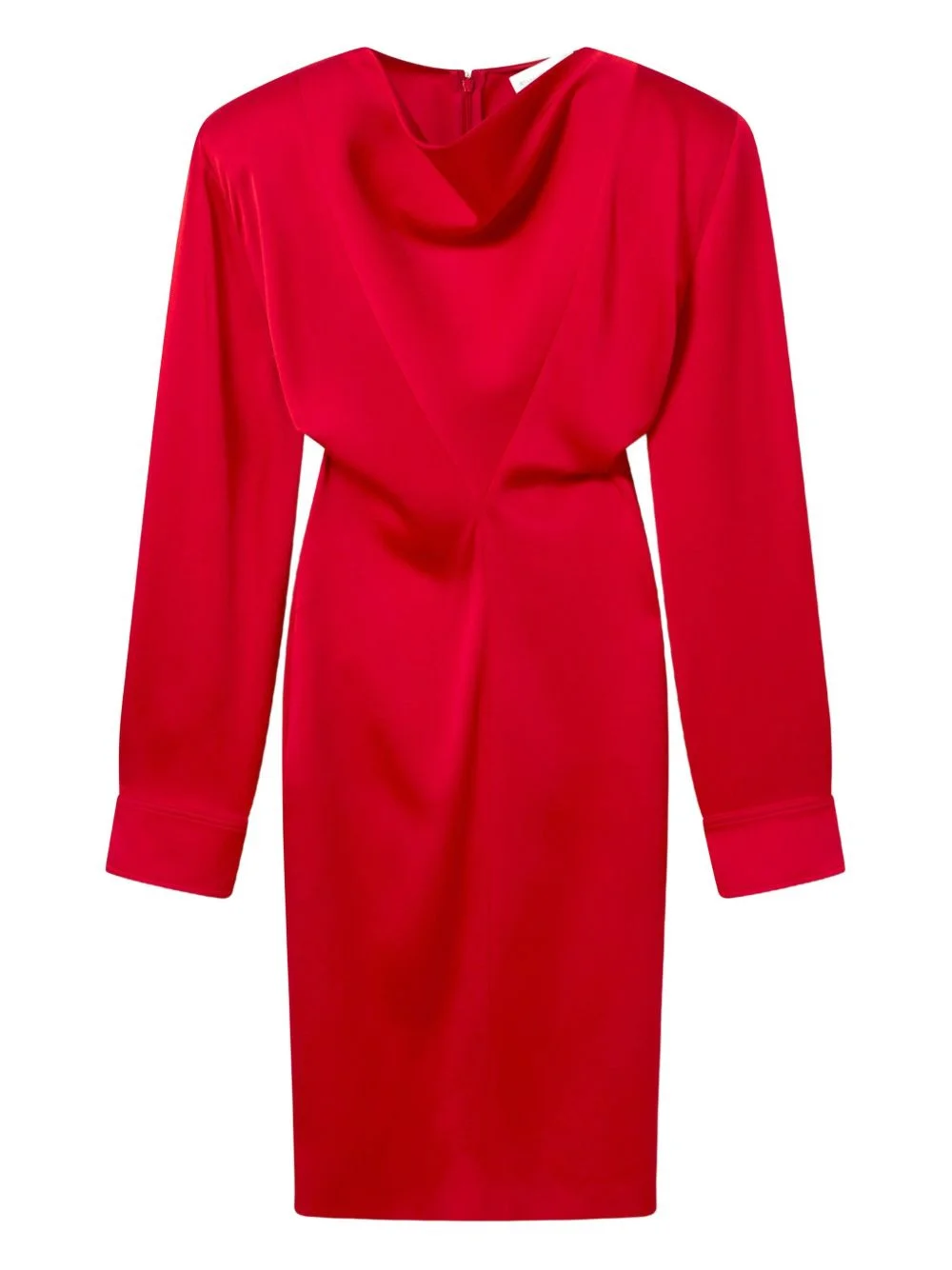 cowl-neck draped midi dress - 1