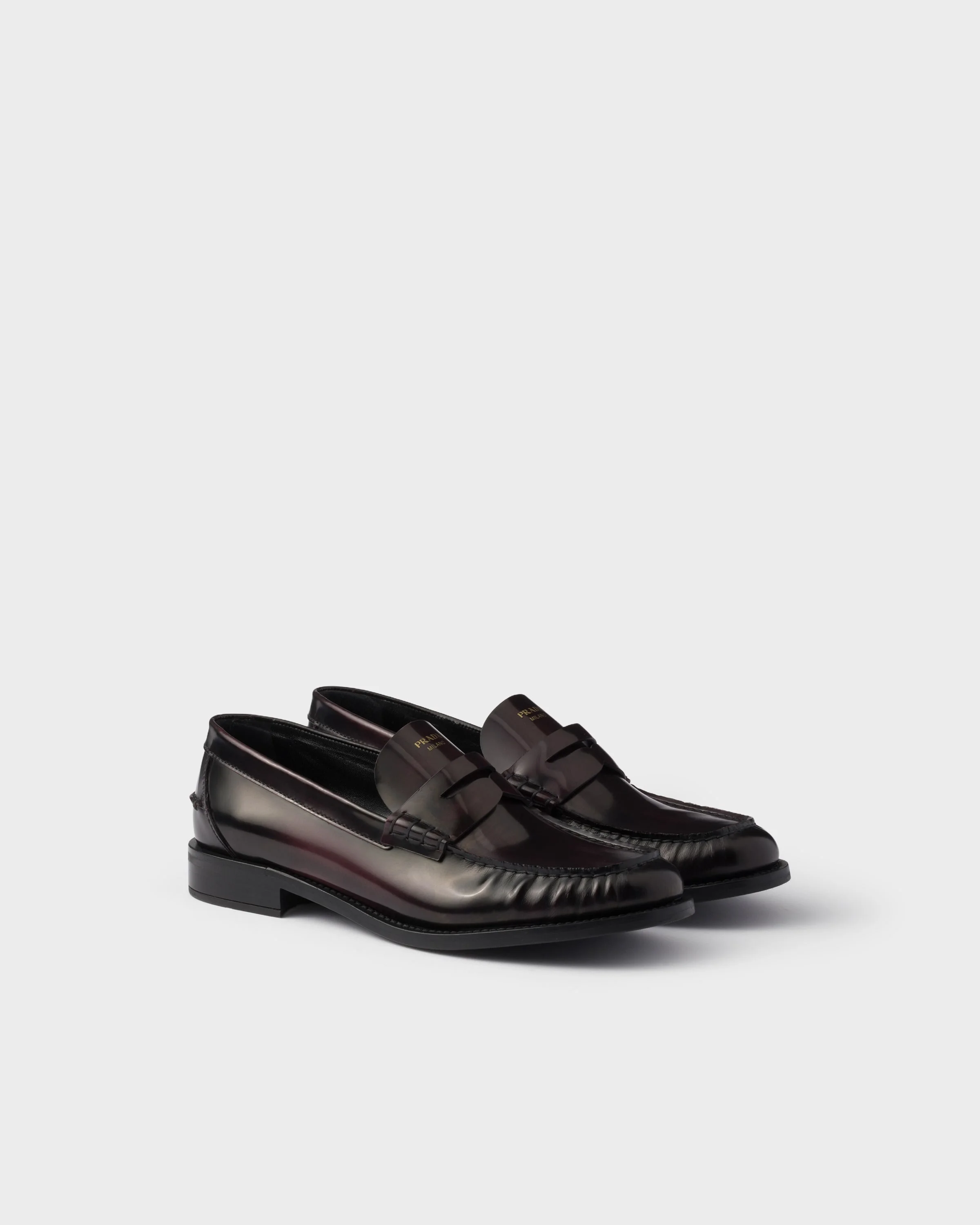 Brushed leather loafers - 1