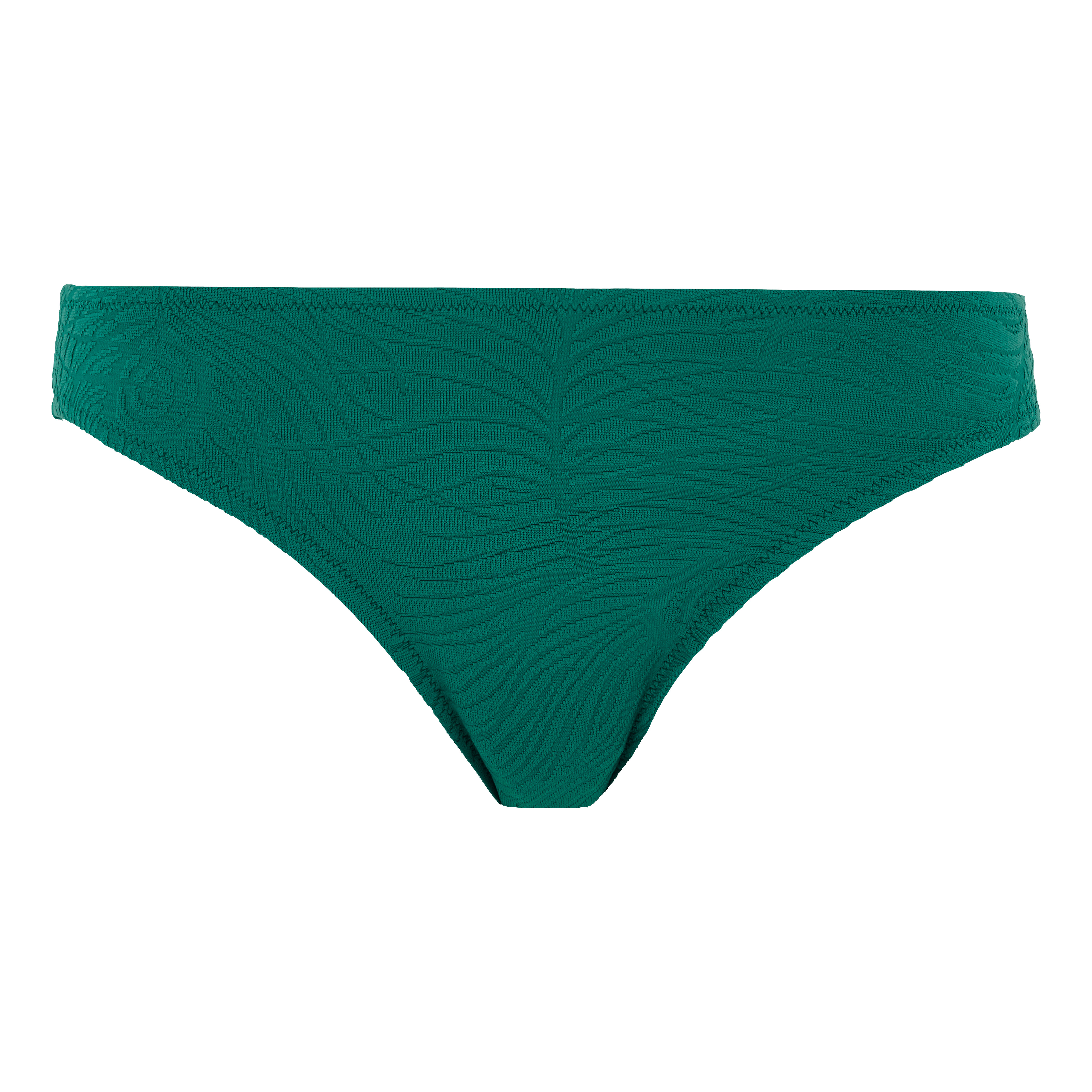 Women Bikini Bottom Midi Brief Plumes Jacquard - 1