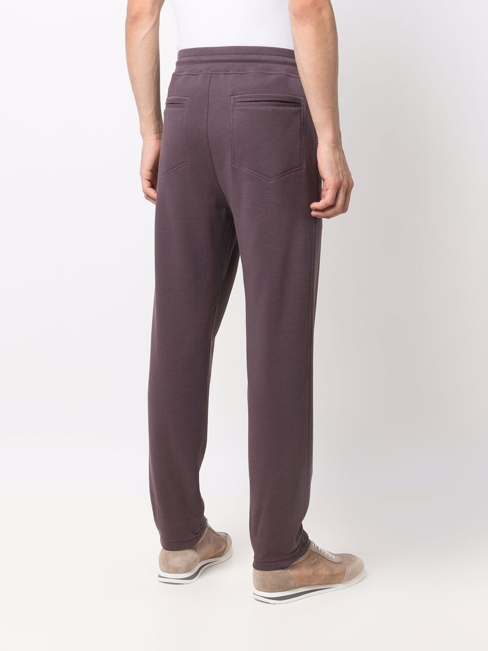 drawstring cotton track pants - 4