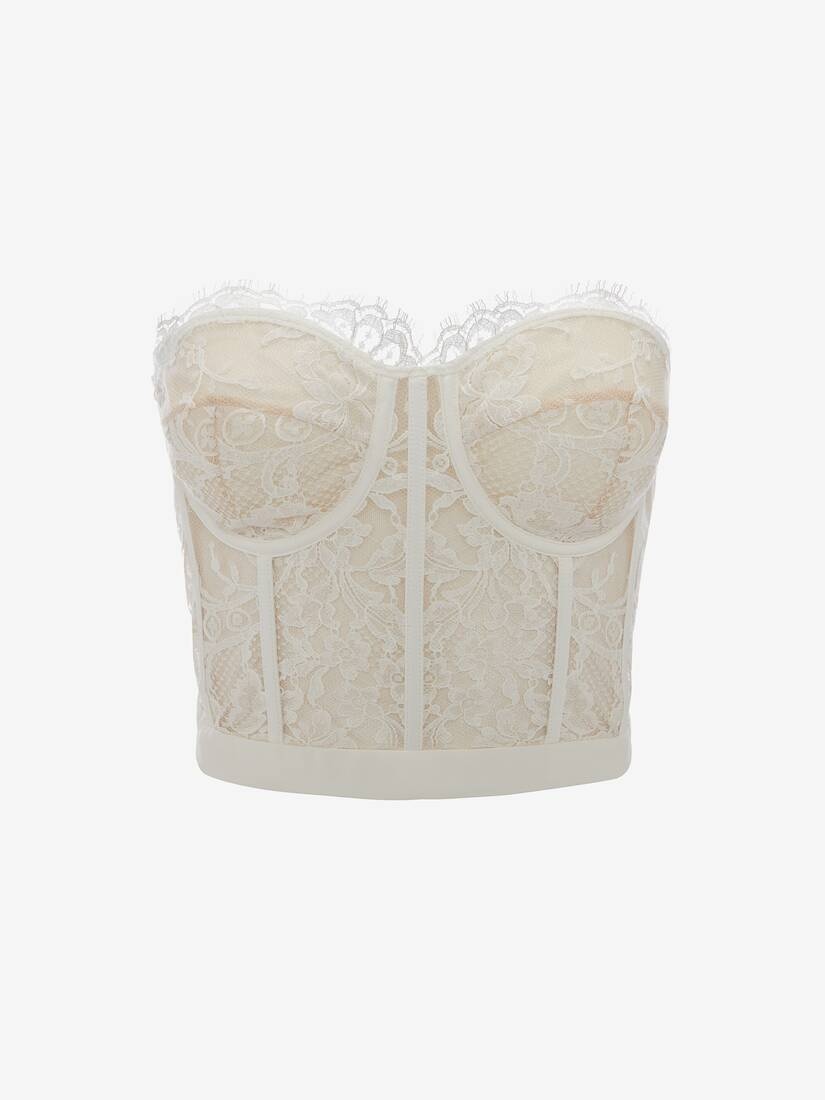 Lace Corset in White - 2