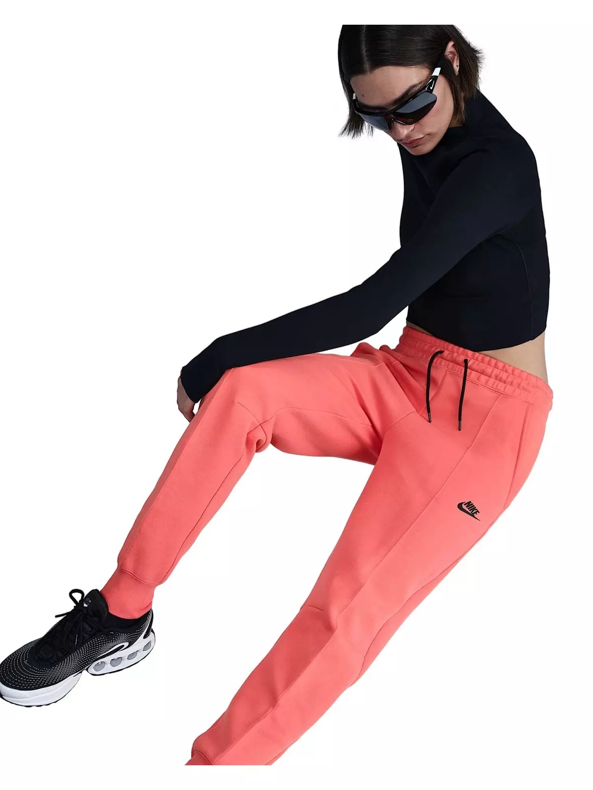 Women's Sportswear Tech Fleece Mid-Rise Joggers - Orange - 3