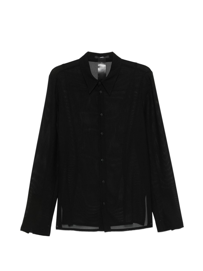 sheer button-up shirt 1