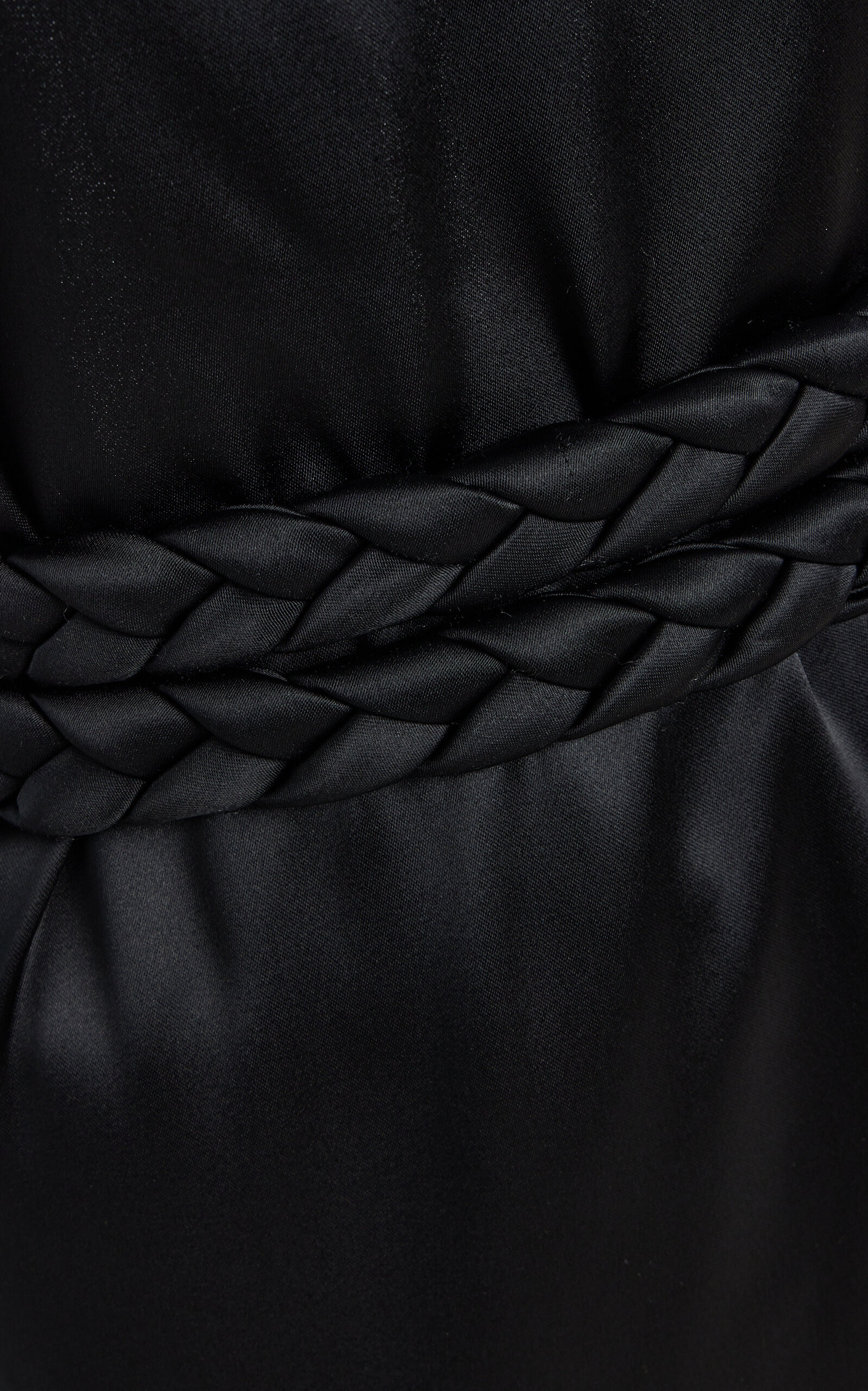 Kosa Rope-Detailed Satin Maxi Halter Dress black - 5