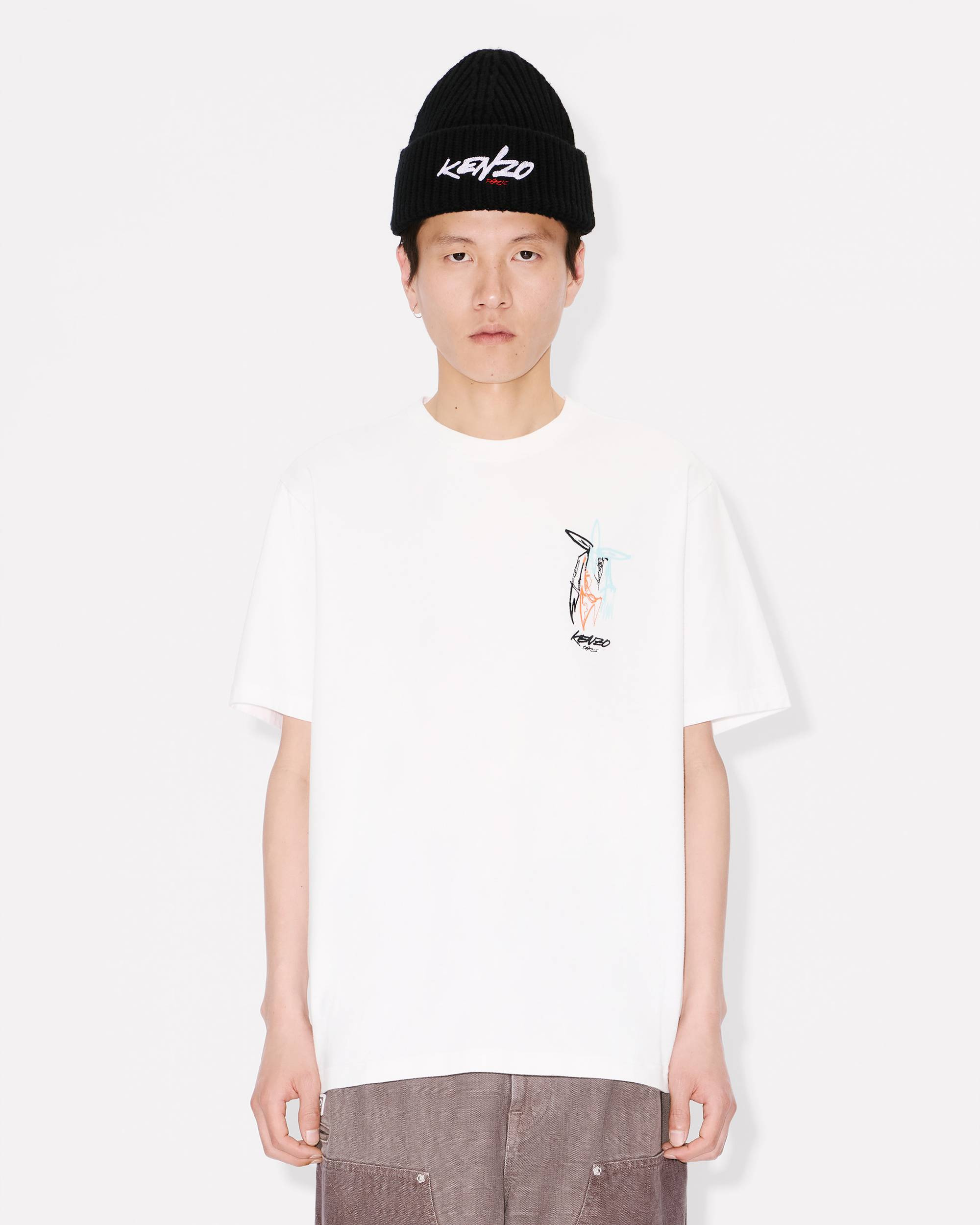 'Kenzo x Futura 2000' embroidered T-shirt in cotton - 3