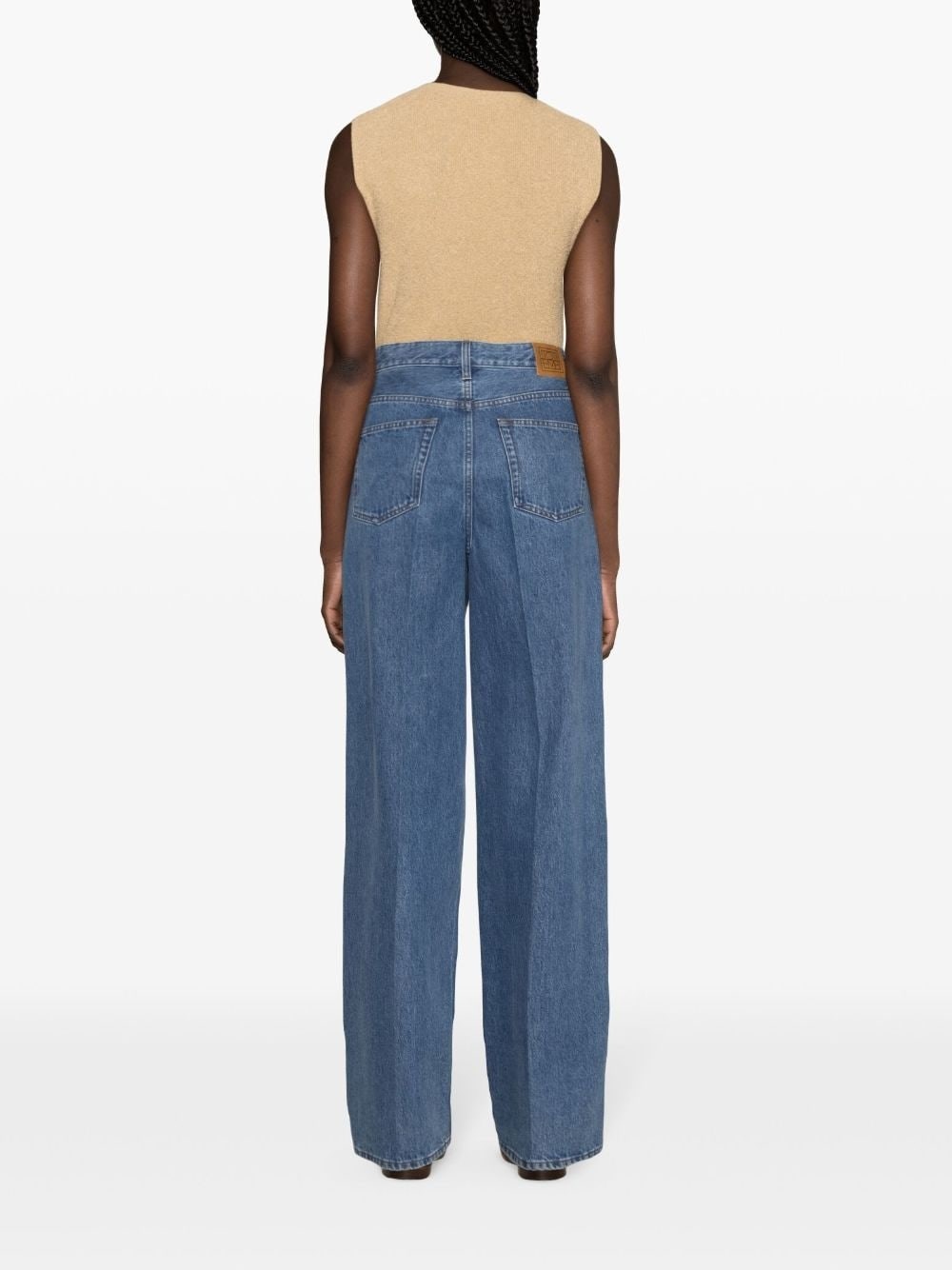 Wide-leg dennim jeans - 4
