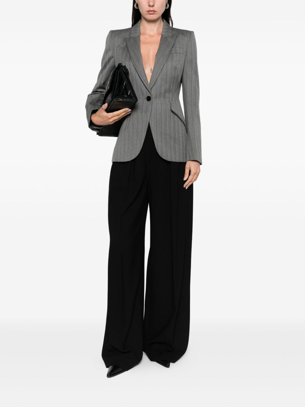 pinstripe single-breasted jacket - 2
