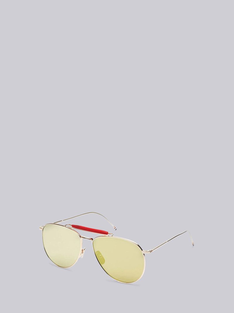 Thom Browne aviator mirrored sunglasses outlook