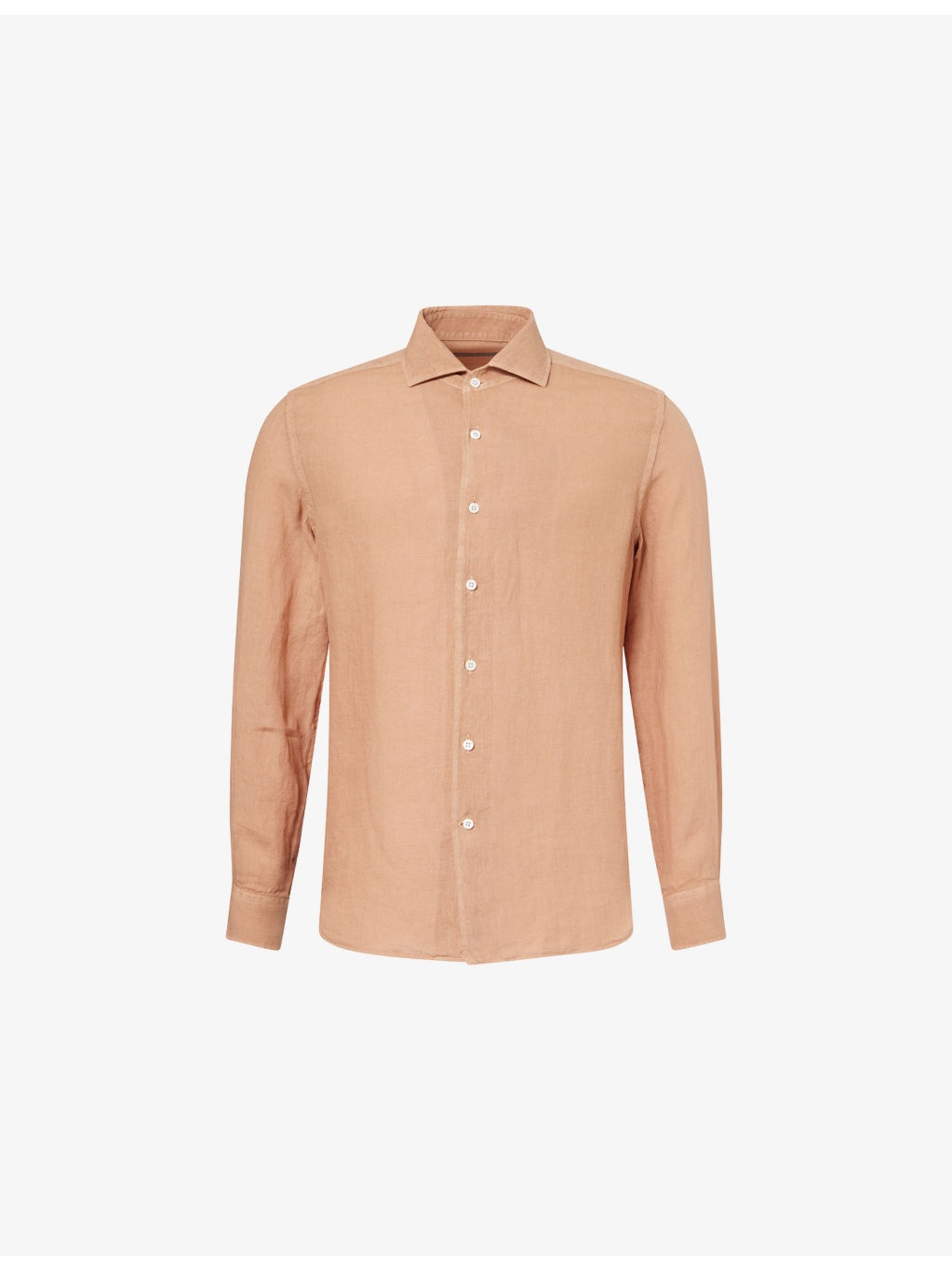 Regular-Fit Logo-Embroidered Linen Shirt - 1