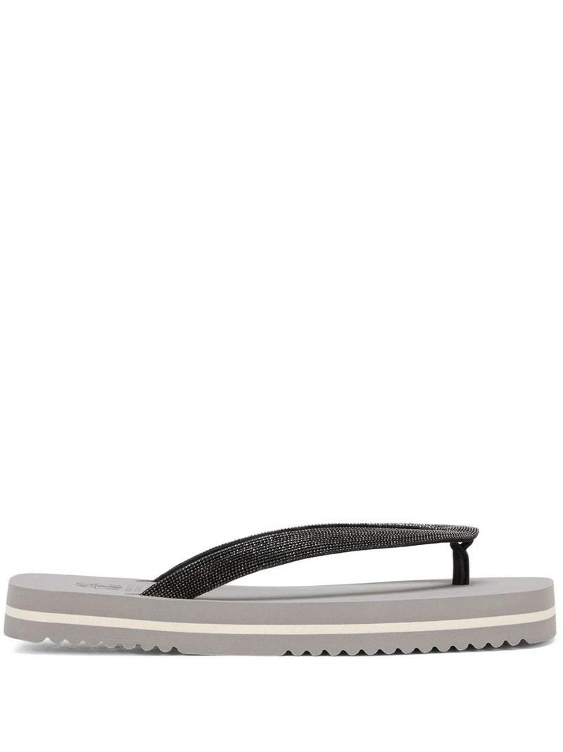 Monili-embellished flip flops 1