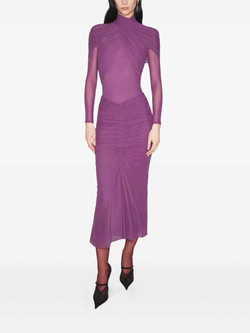 draped high-neck top 1