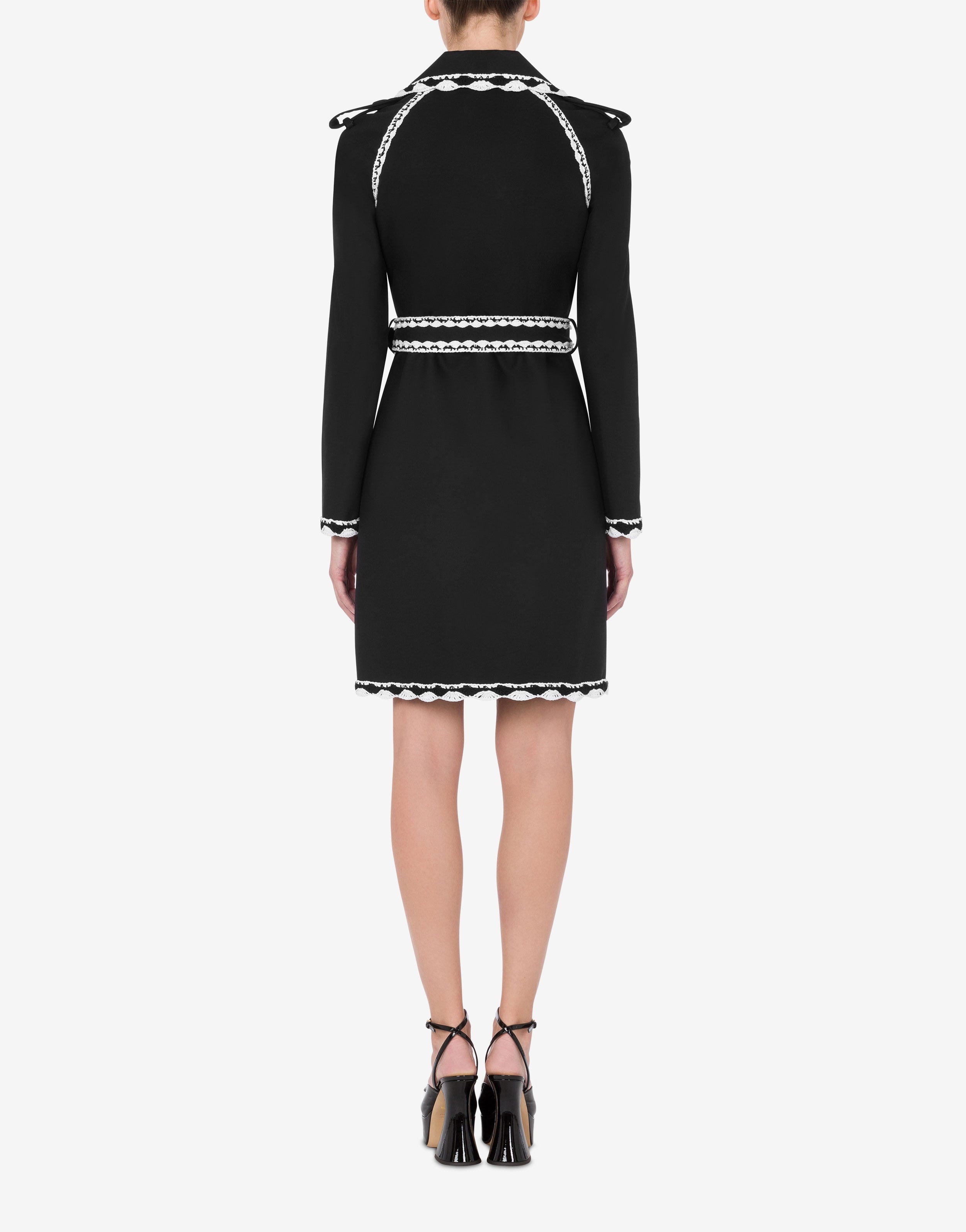 CROCHET DETAILS GABARDINE TRENCH COAT - 3